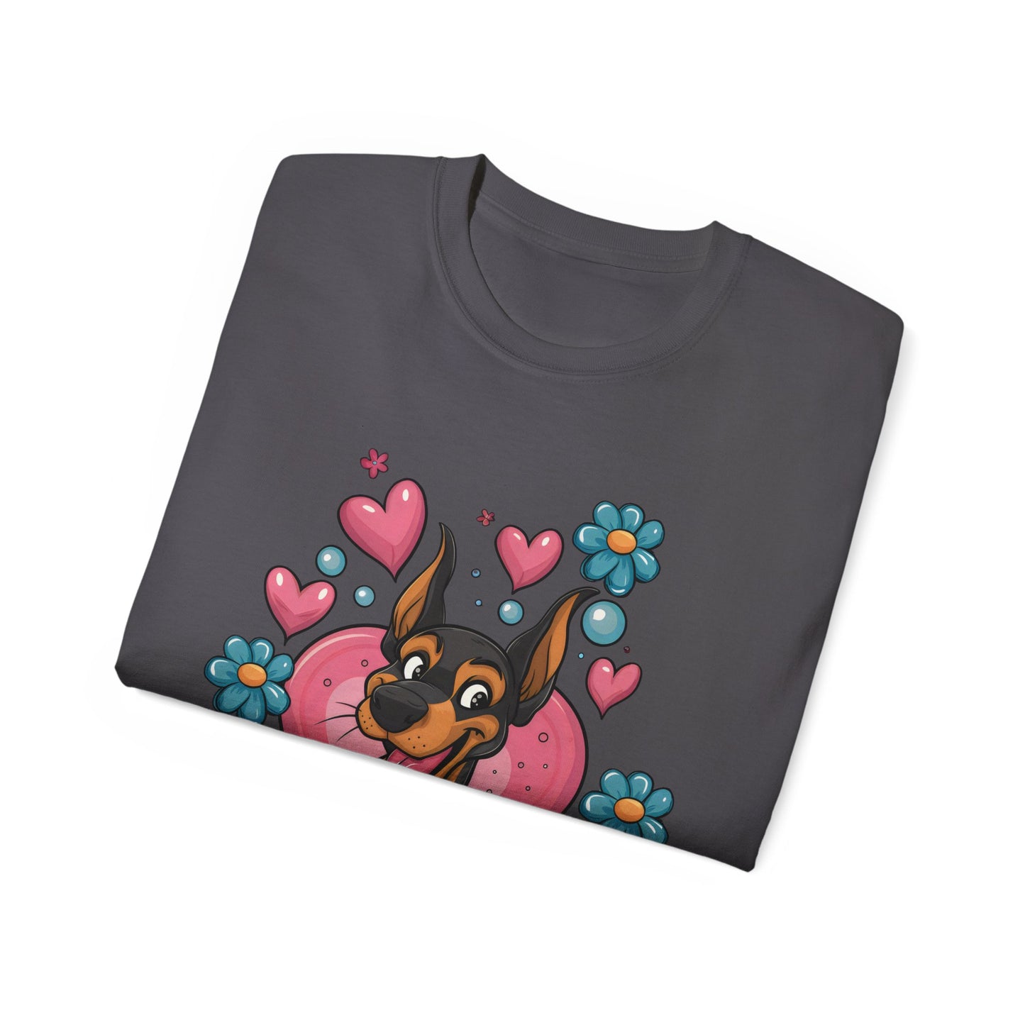 Cute Cartoon Dobie Mom Organic T-Shirt