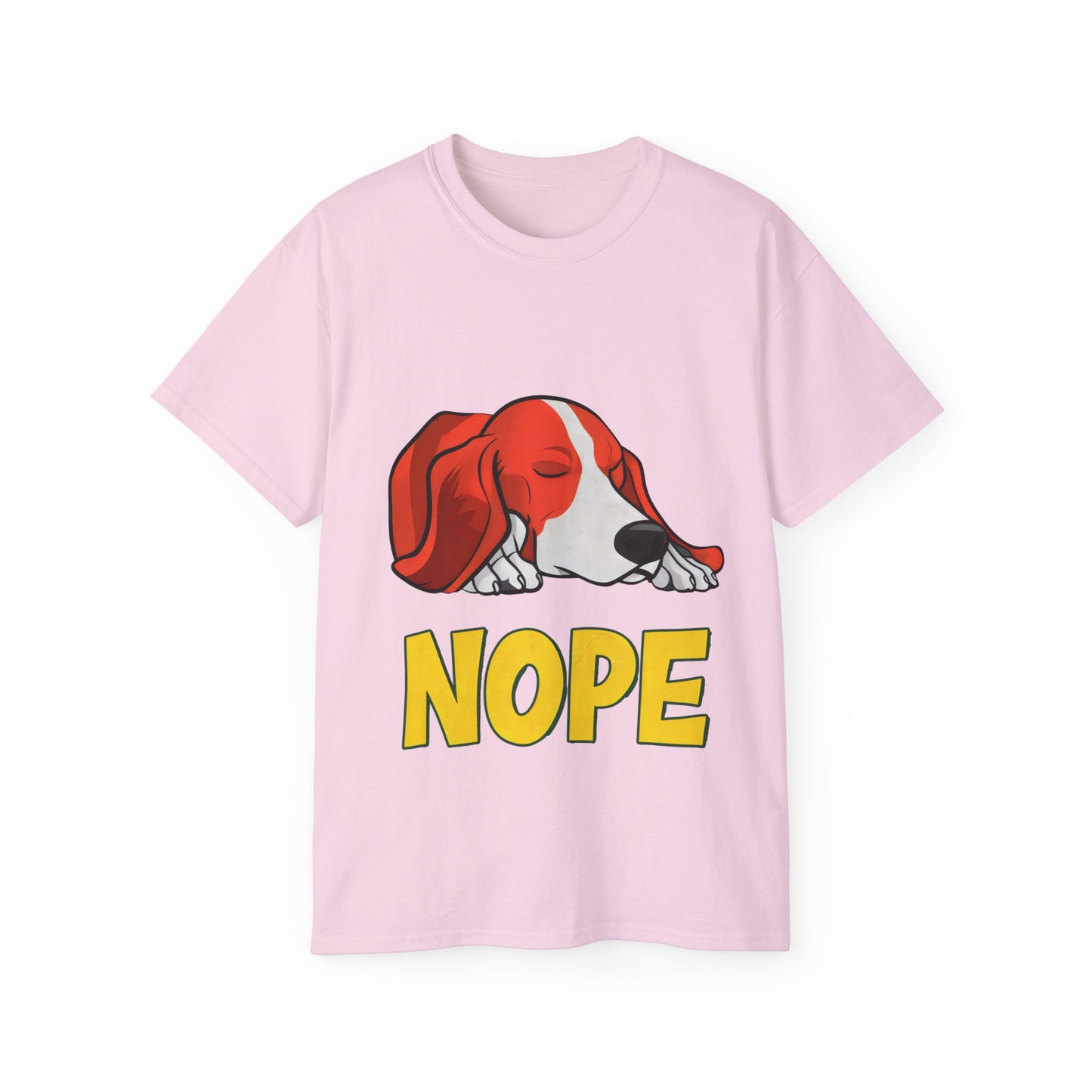 Cute Dog Cartoon Nope Meme Unisex Organic T-Shirt