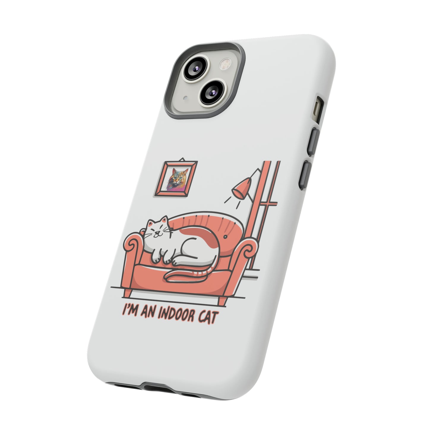 Cute Funny I'm an Indoor Cat Meme Cartoon iPhone Tough Cases