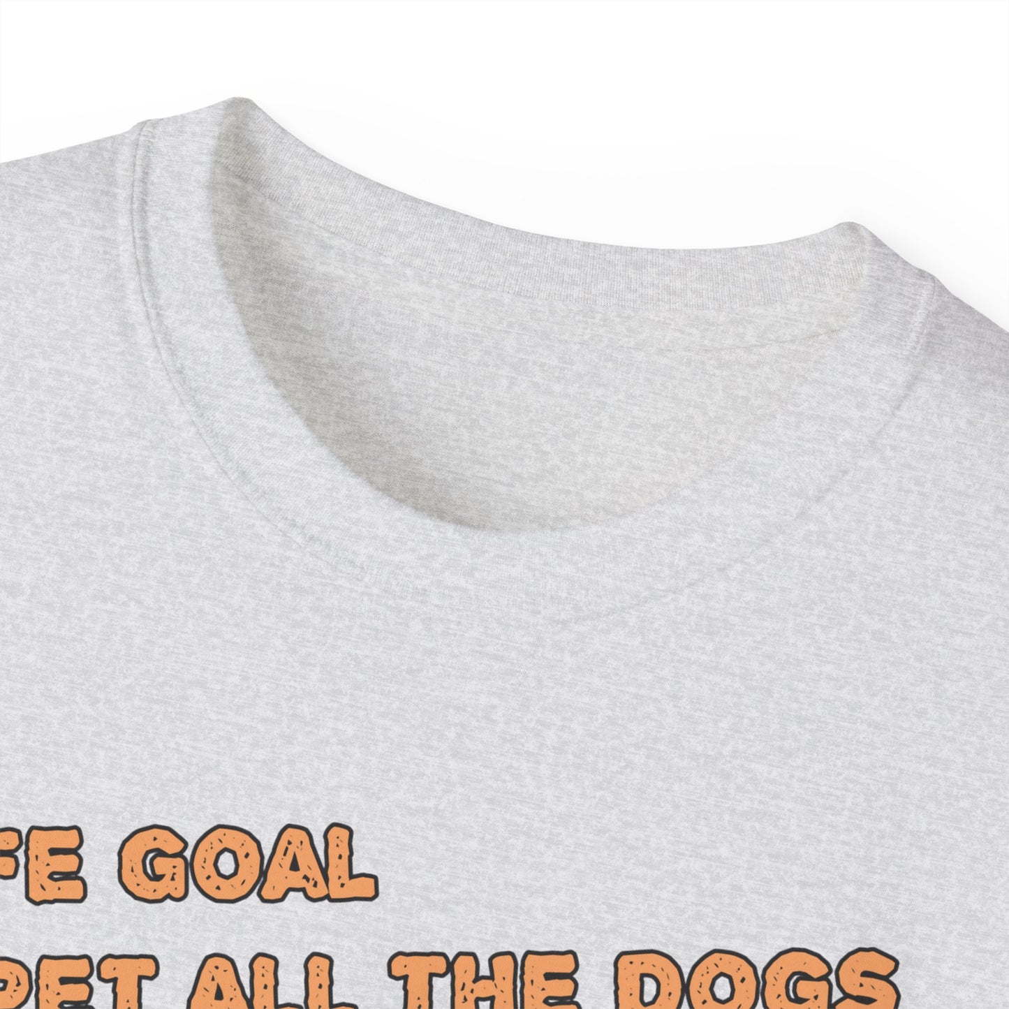 Cute Dog Cartoon Life Goal Pet All the Dogs Unisex Organic T-Shirt