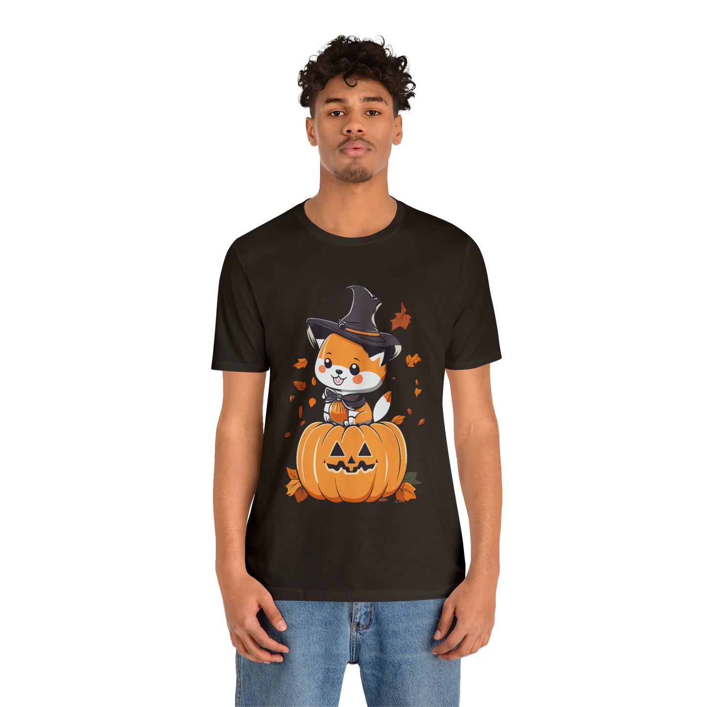 Cute Shiba Pumpkin Unisex Jersey Short Sleeve Tee