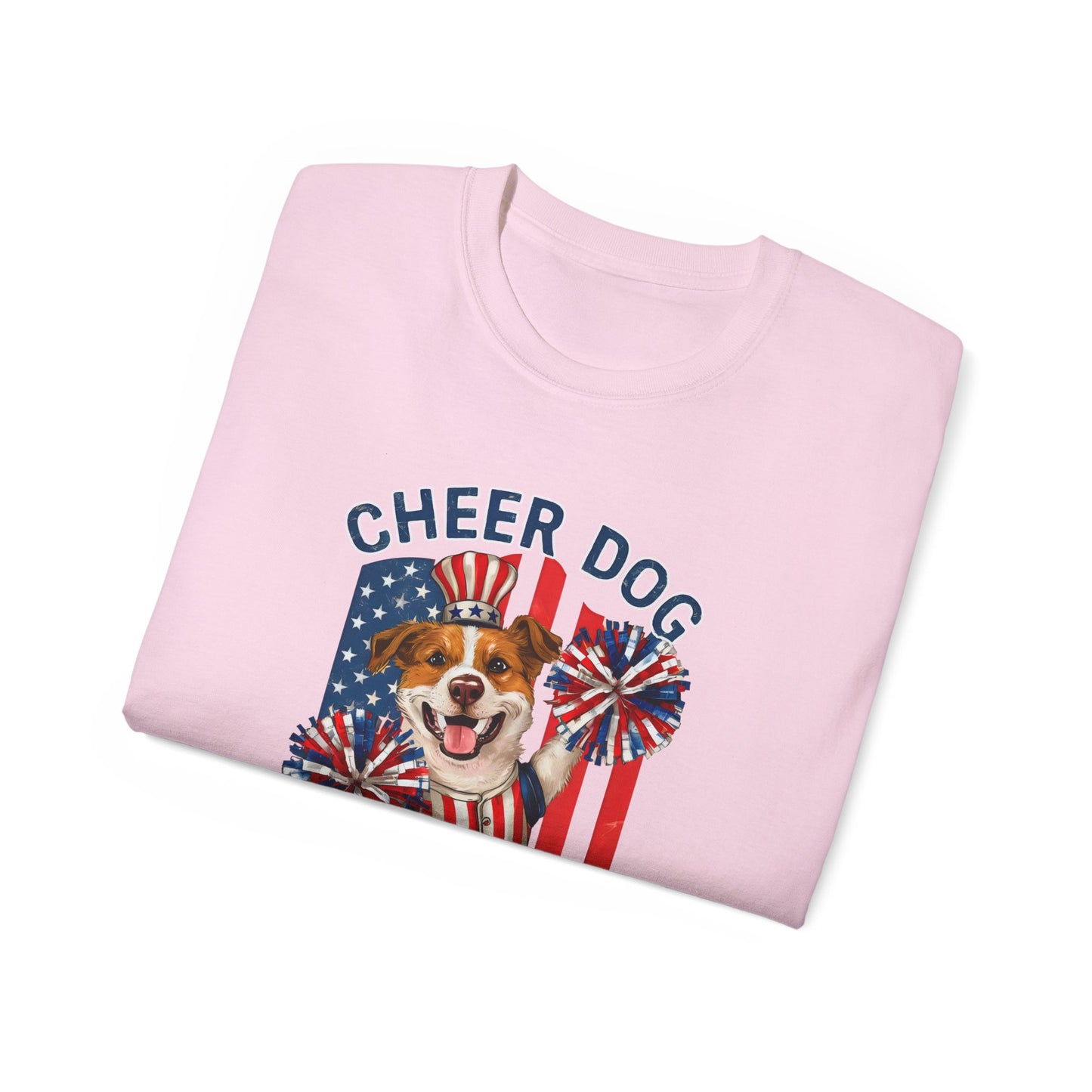 Cute Cartoon Cheer Dog Dad Organic T-Shirt