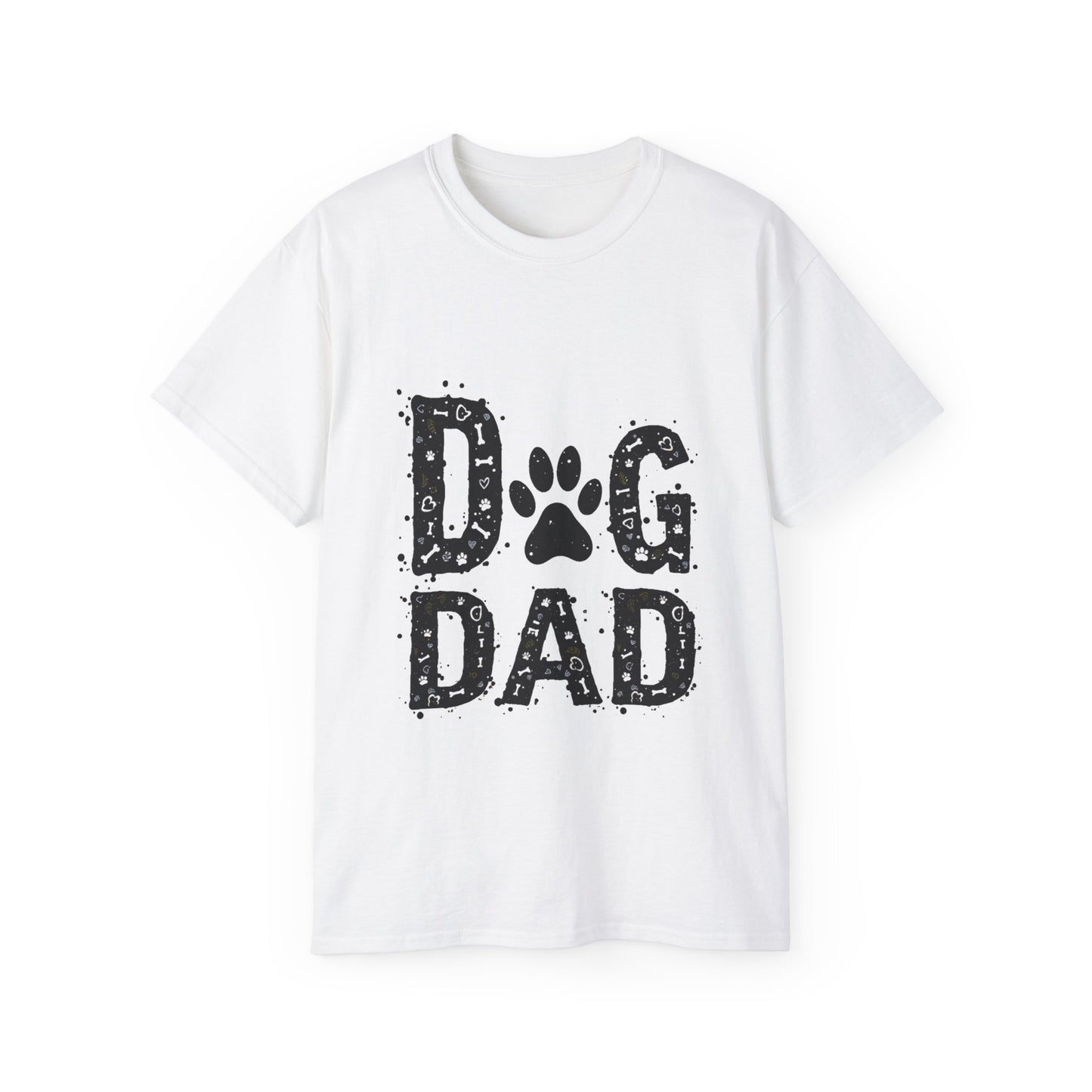 Cute Dog Dad Paw Print Unisex Organic T-Shirt