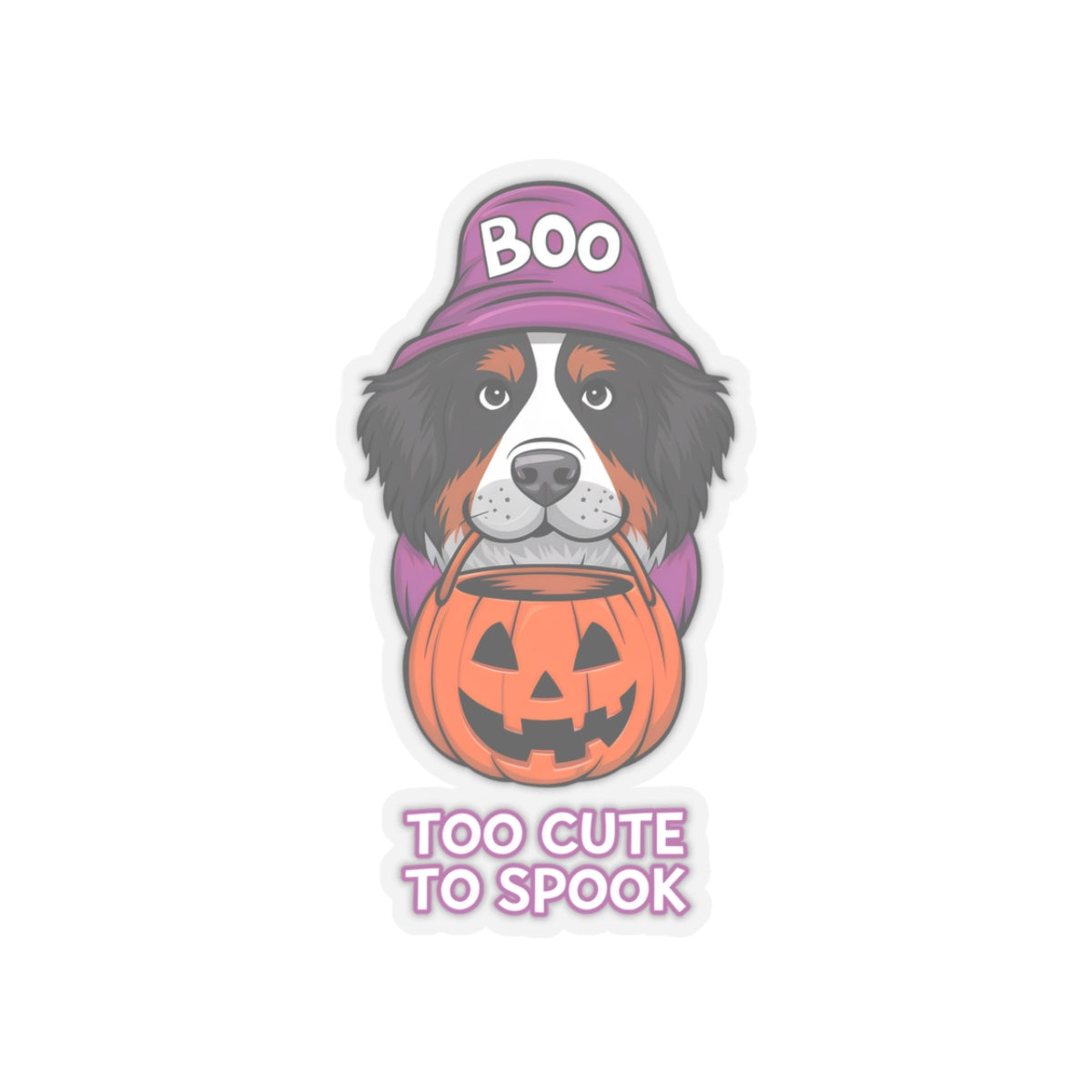 Dog Cartoon Too Cute to Spook Kiss-cut Stickers