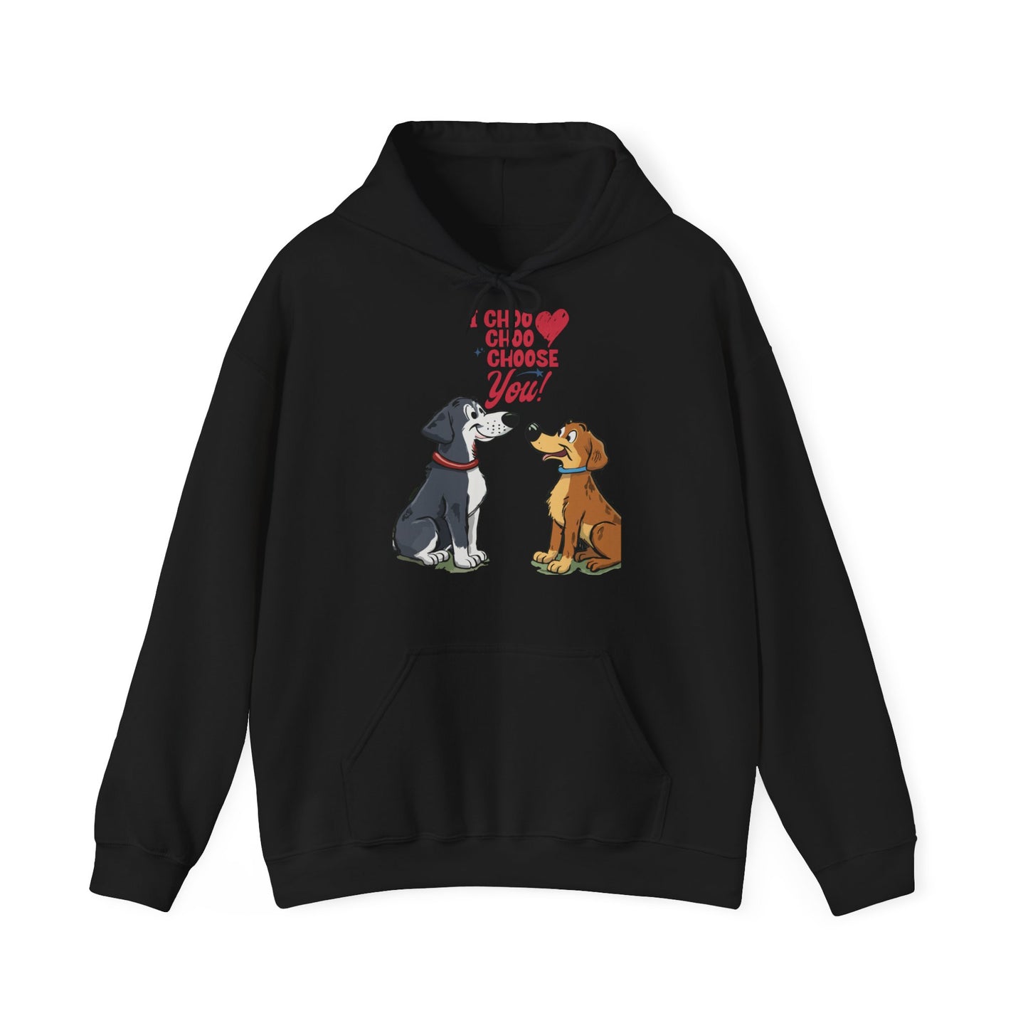 Cute Cartoon Dog I Choose You Valentine's Day Unisex Hooded Sweatshirt