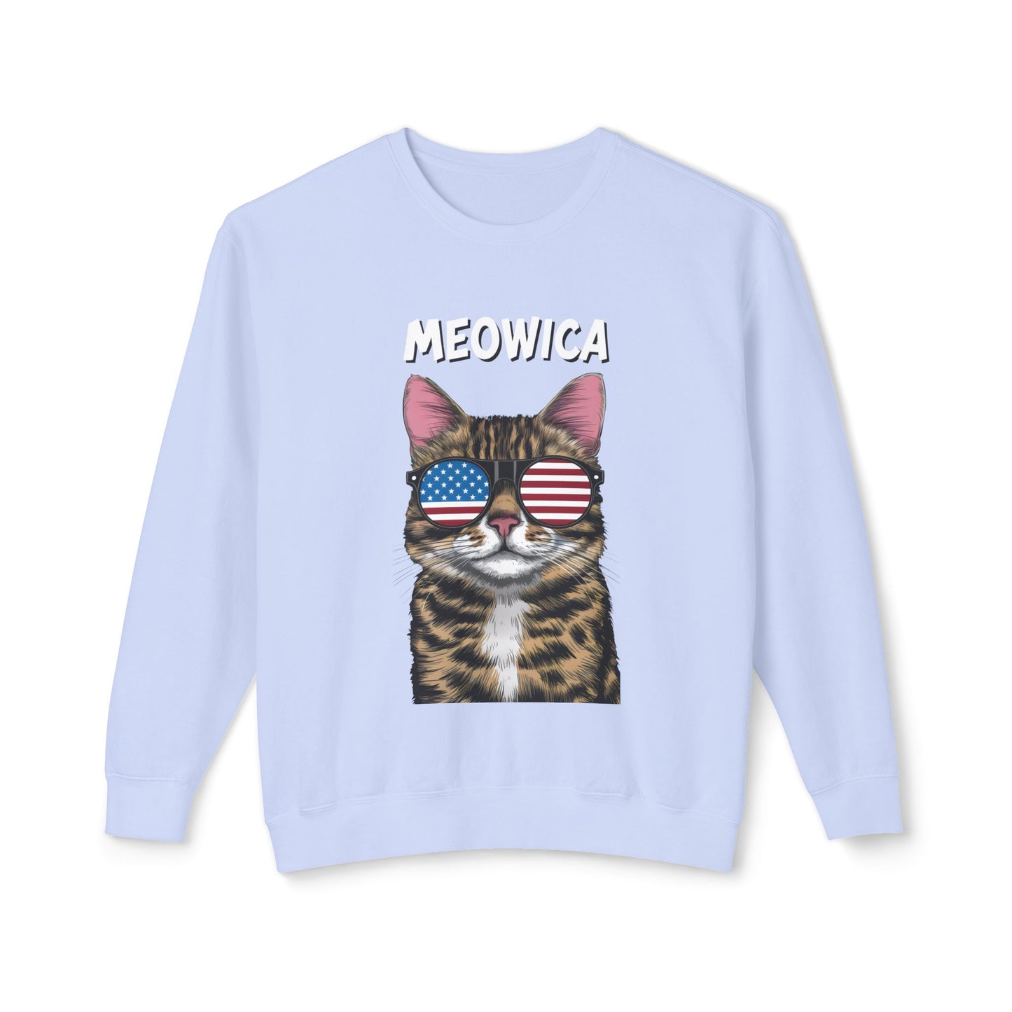 Cat Meme Crewneck Sweatshirt - Cute Meowica Design