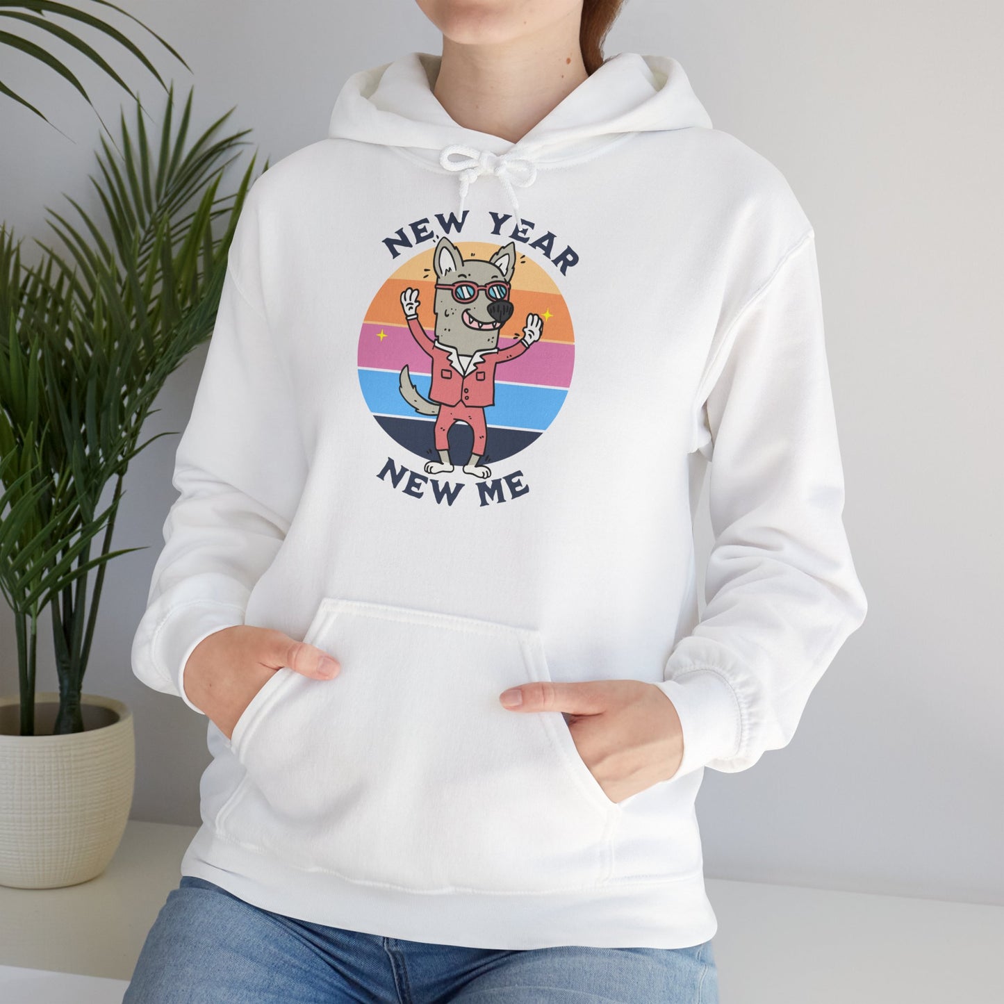 Cute Funny New Year New Me Unisex Hooded Sweatshirt