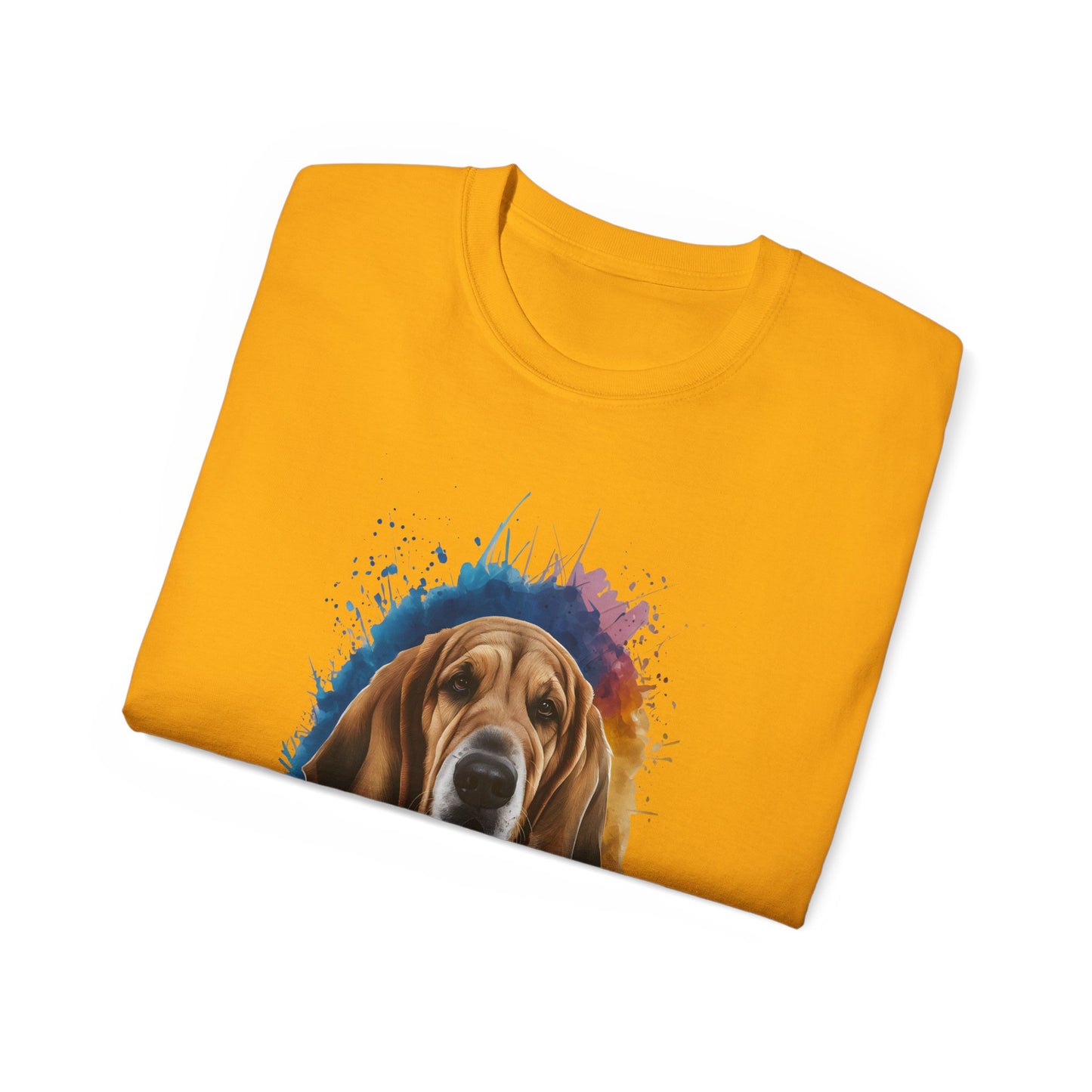 Cute Watercolour Bloodhound Dog Lover Organic T-Shirt