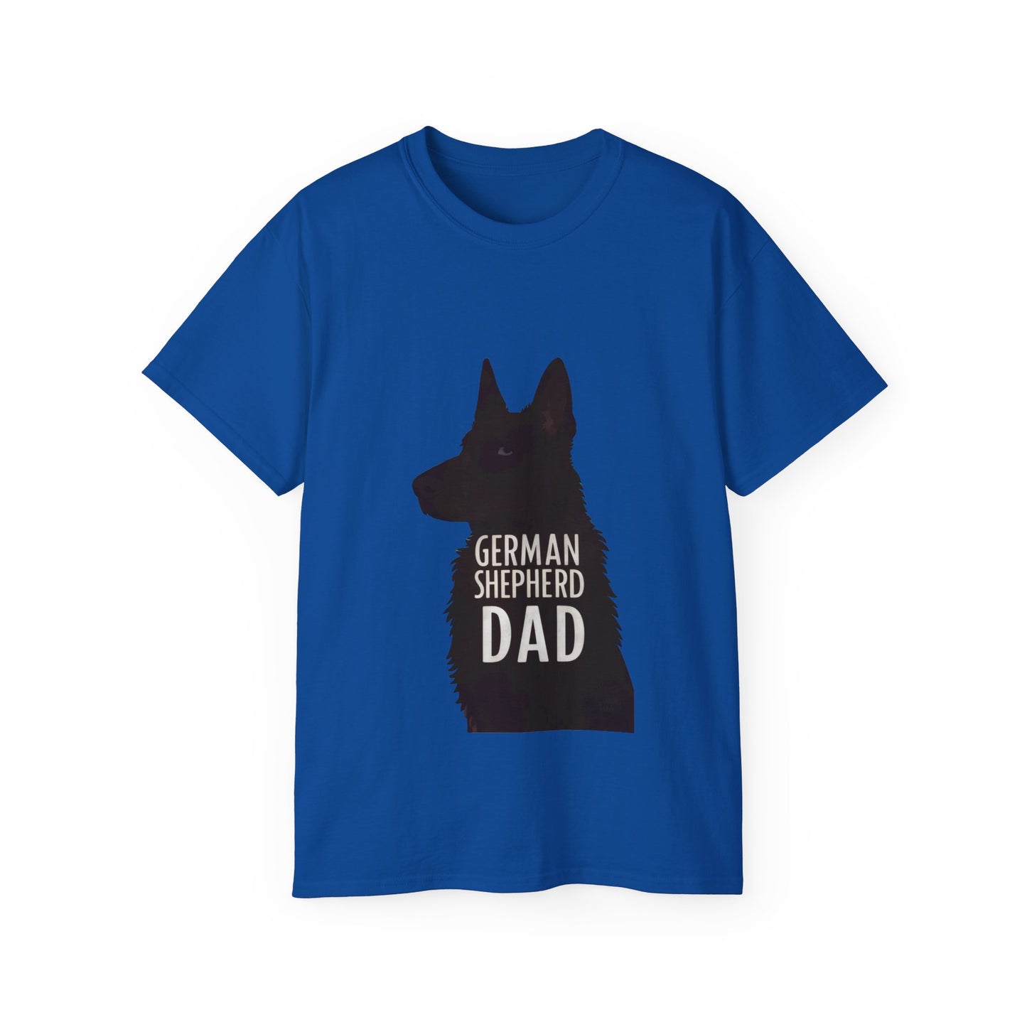 Cute Cartoon German Shepherd Dad Organic T-Shirt