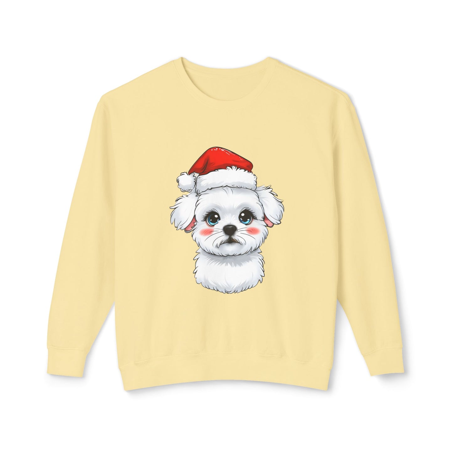 Cute Dog Cartoon Bichon Frise Christmas Sweatshirt