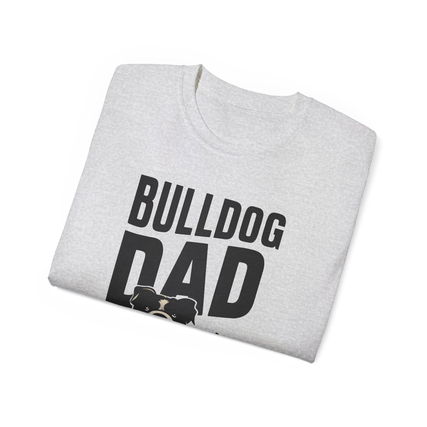 Cute Cartoon Bulldog Dad Organic T-Shirt