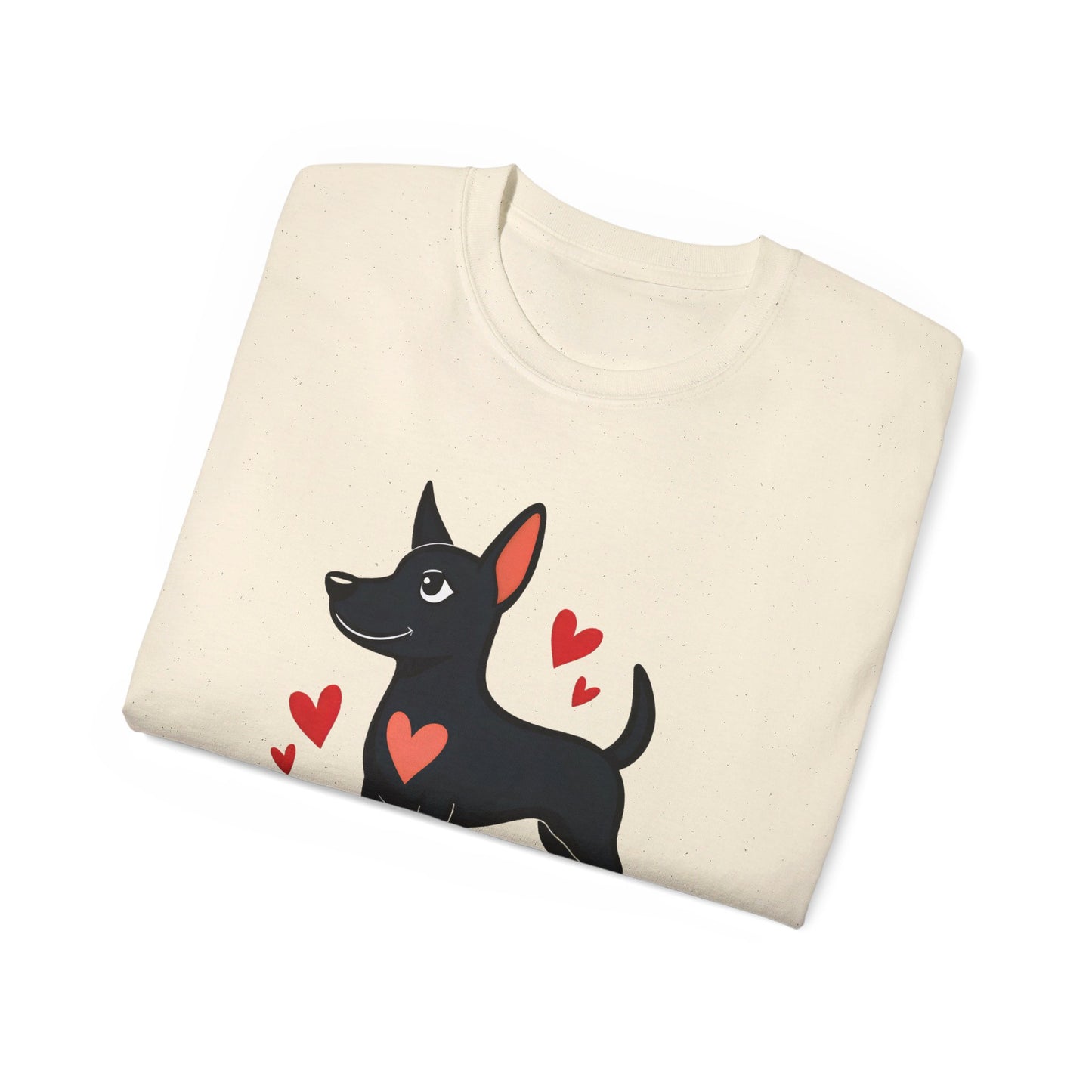 Cute Dog Cartoon Pawsitive Vibes Only Unisex Organic T-Shirt