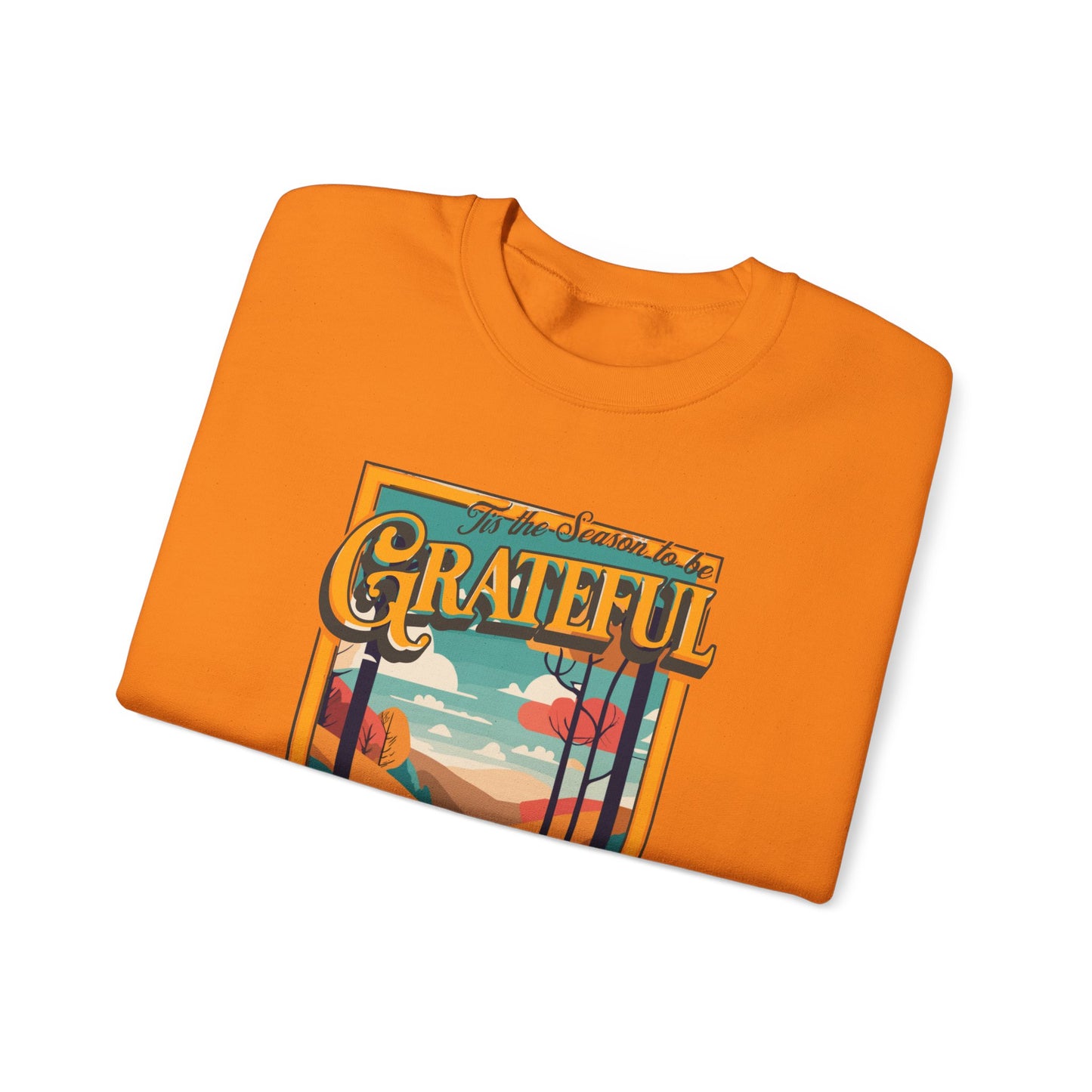 Tis the Season to be Grateful Thanksgiving Unisex Crewneck Sweatshirt