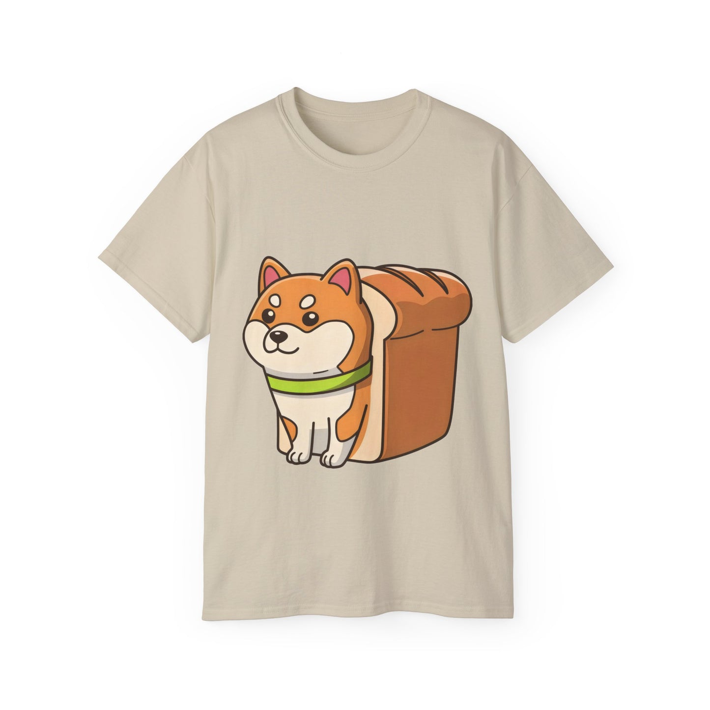 Cute Funny Dog Cartoon Shiba Bread Loaf Unisex Tee Shirt