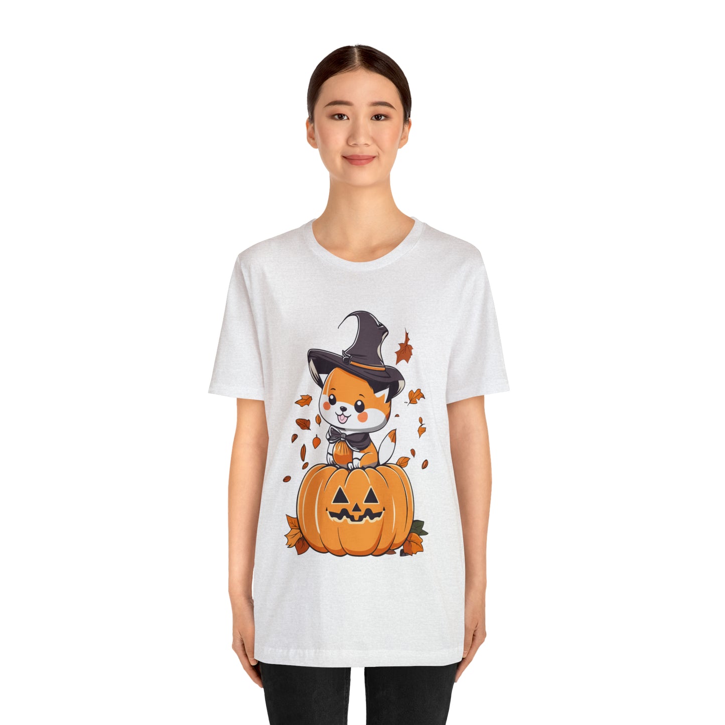 Cute Shiba Pumpkin Unisex Jersey Short Sleeve Tee