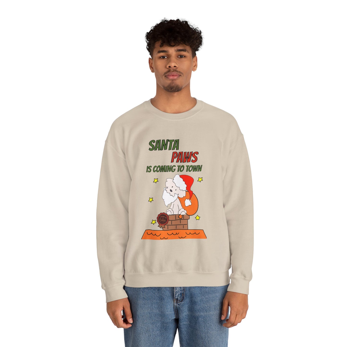 Santa Paws is Coming to Town Unisex Crewneck Sweatshirt