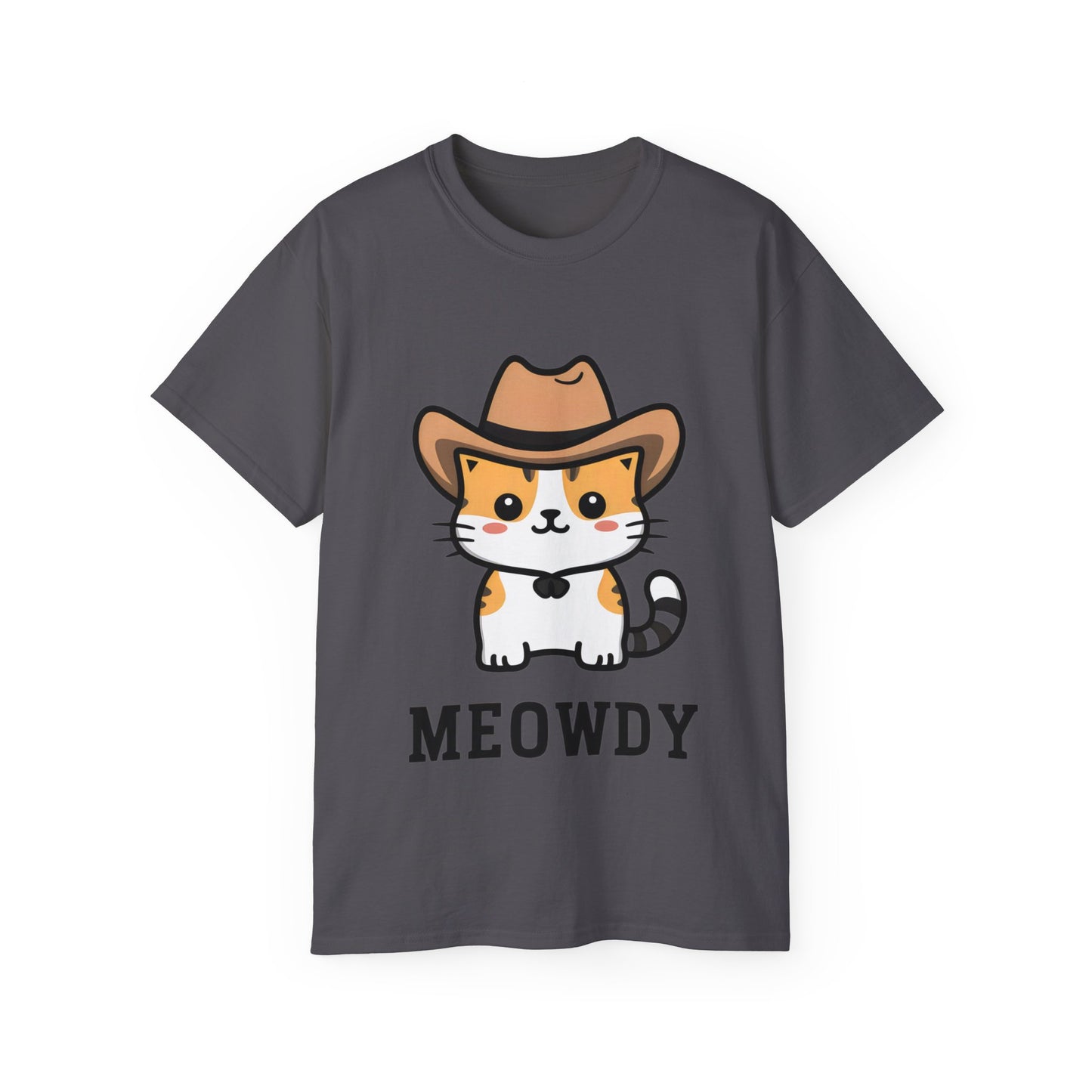 Cute Cat Cartoon Meowdy Unisex Organic T-Shirt