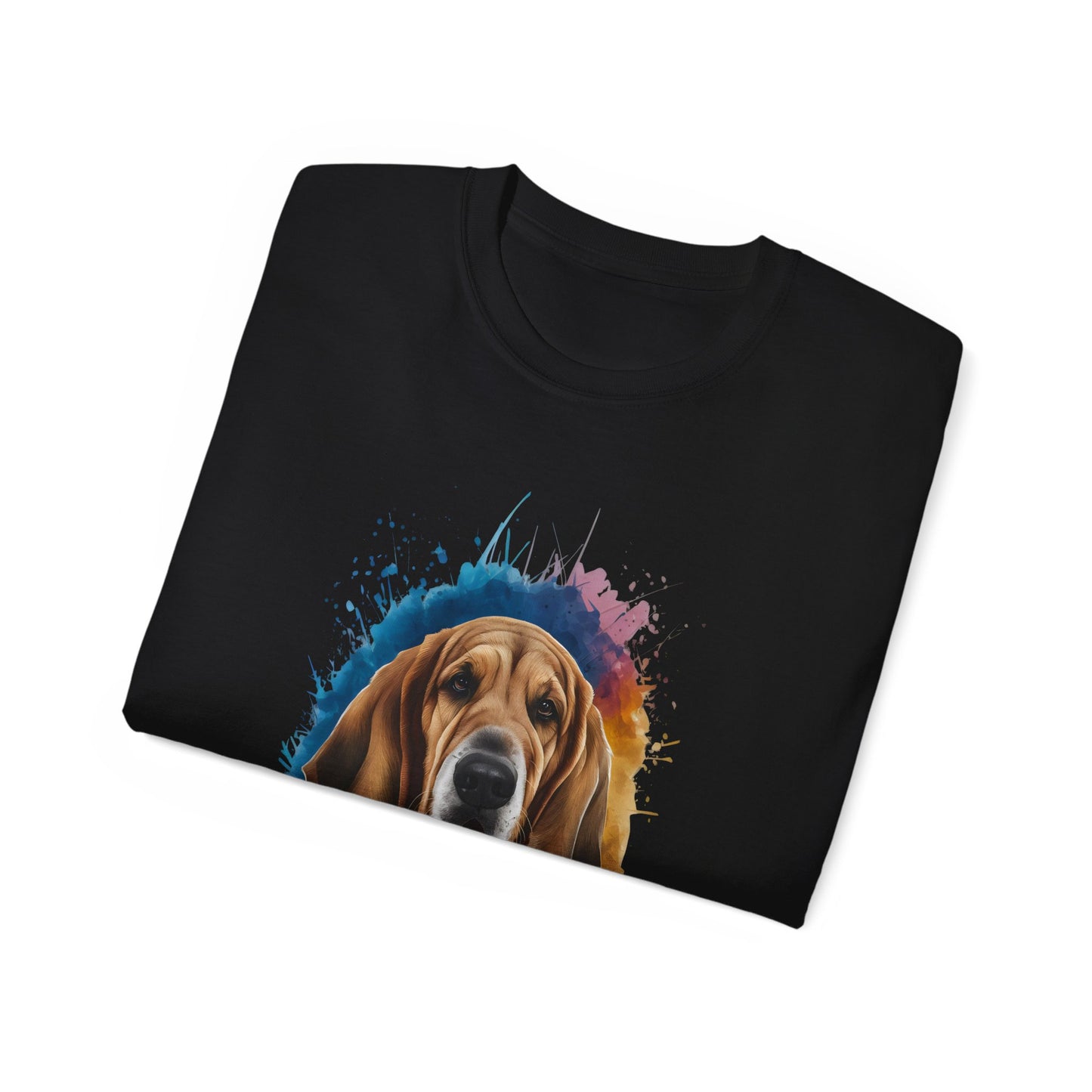 Cute Watercolour Bloodhound Dog Lover Organic T-Shirt