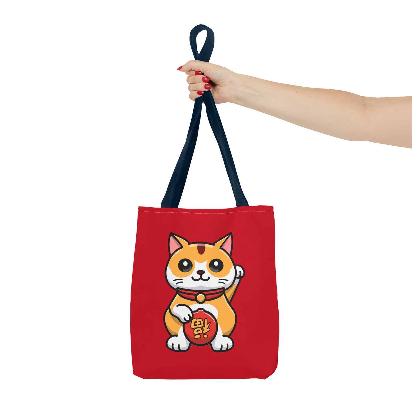 Cute Japanese Lucky Cat Cartoon Chinese New Year Tote Bag