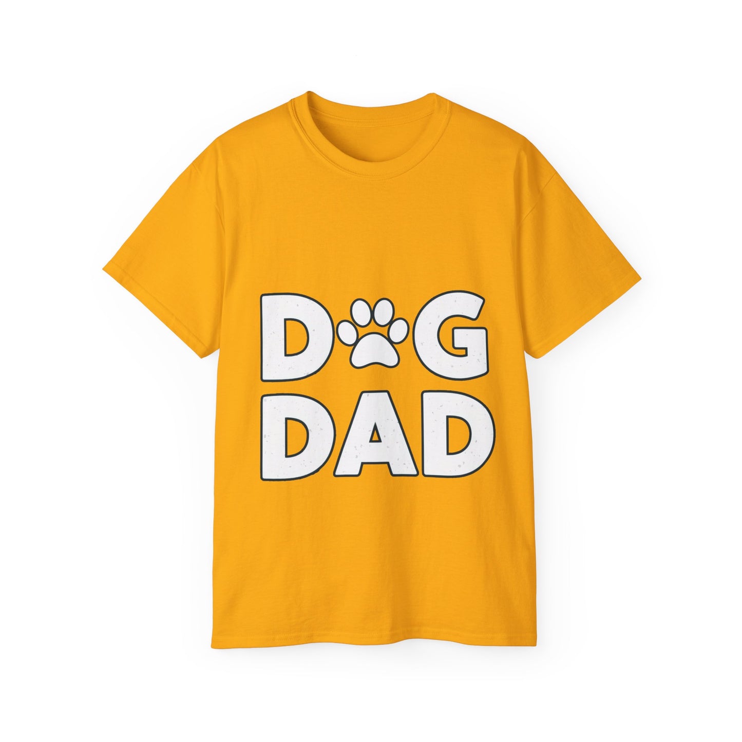 Cute Dog Dad Paw Print Unisex Organic T-Shirt