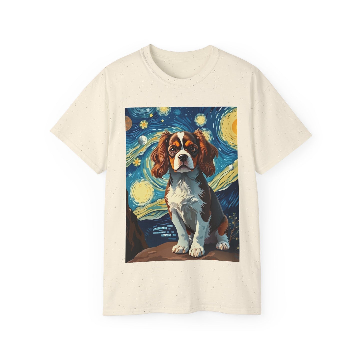 Starry Night Cavalier King Charles Spaniel Organic Tee