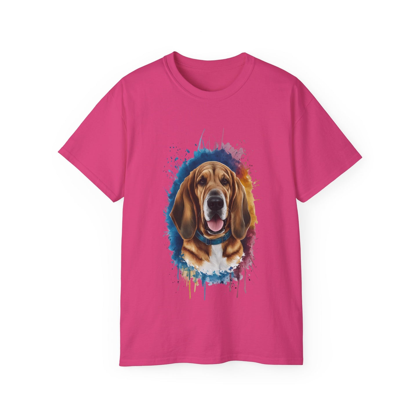 Cute Watercolour Bloodhound Dog Lover Organic T-Shirt