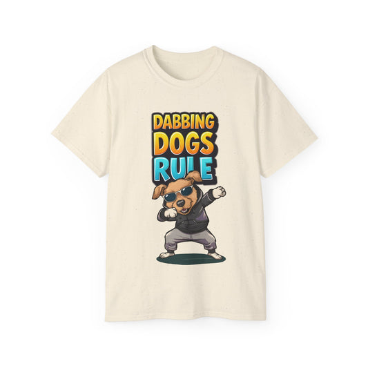 Cute Cartoon Dabbing Dogs Rule Unisex Organic T-Shirt