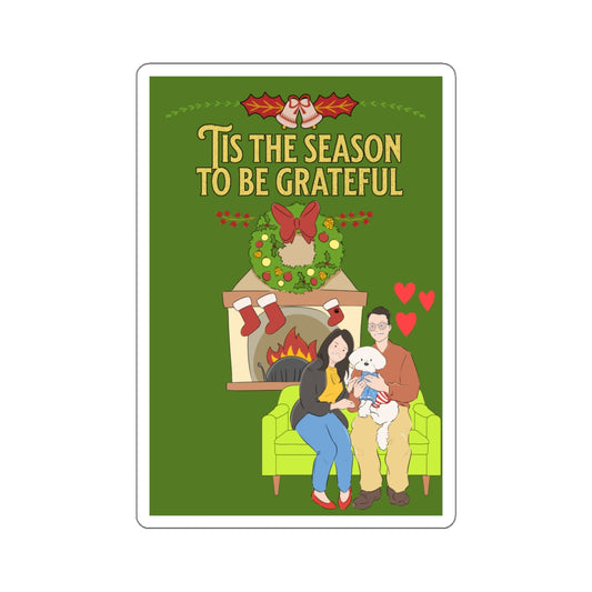 Tis the Season to be Grateful Thanksgiving Kiss-cut Stickers