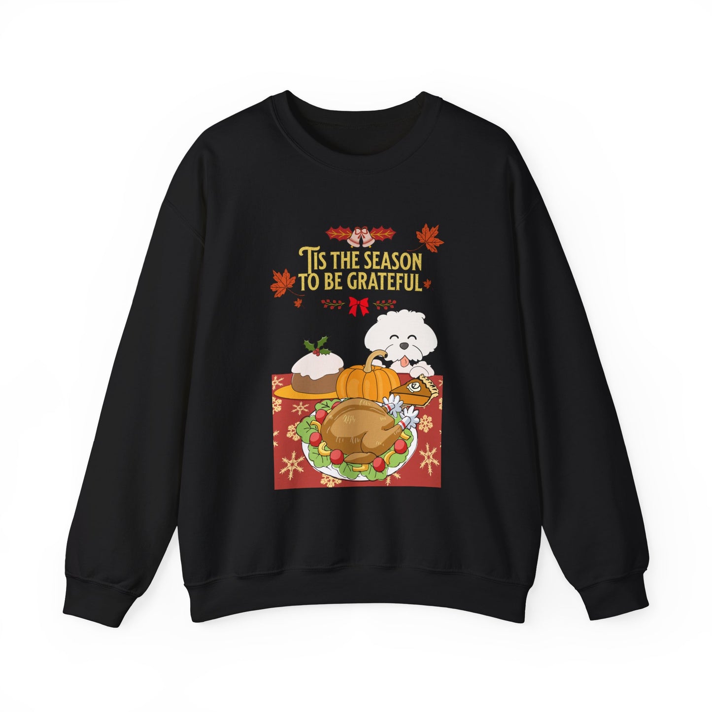 Tis the Season to be Grateful Thanksgiving Unisex Crewneck Sweatshirt