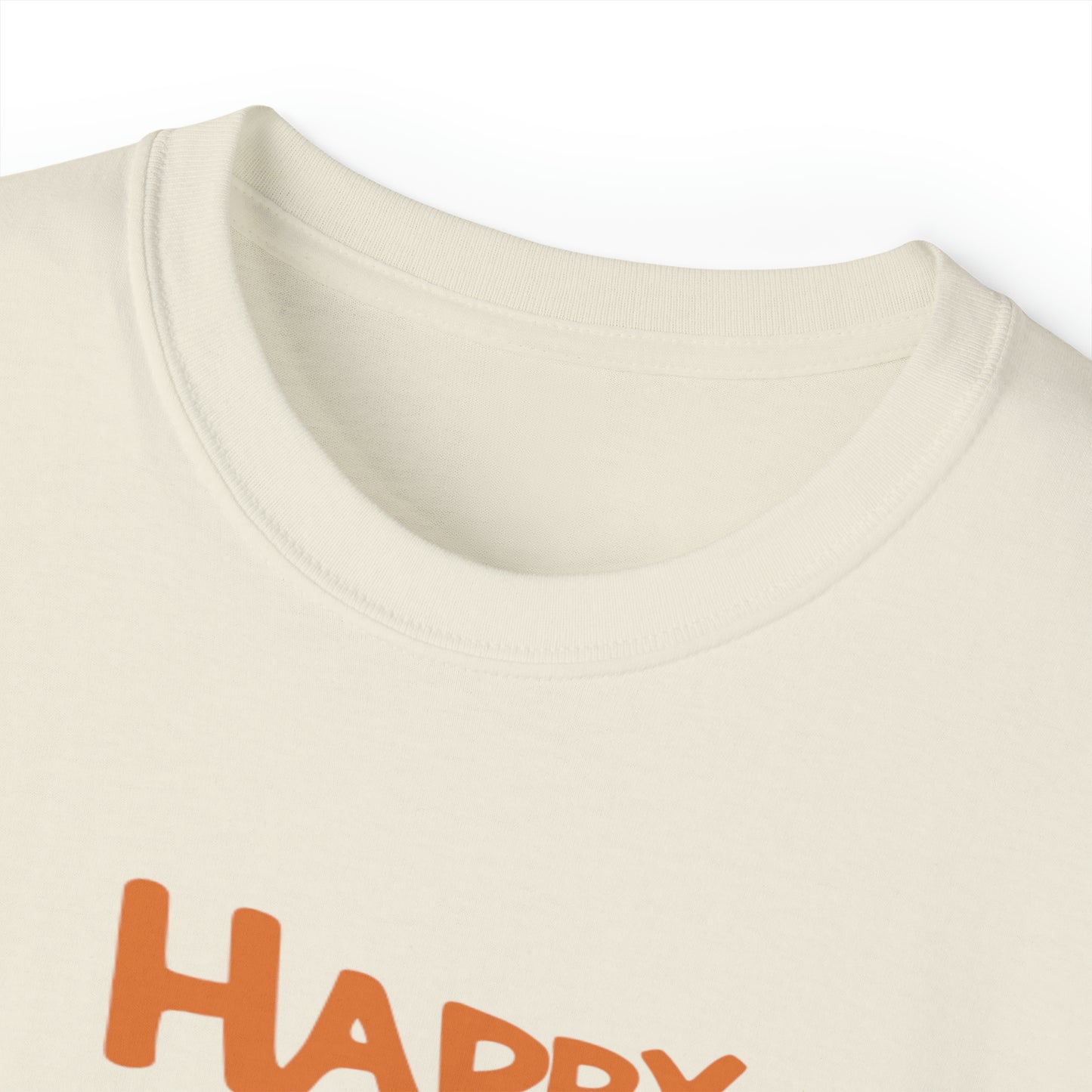 Cute Funny Happy Hallowiener Unisex Organic T-Shirt