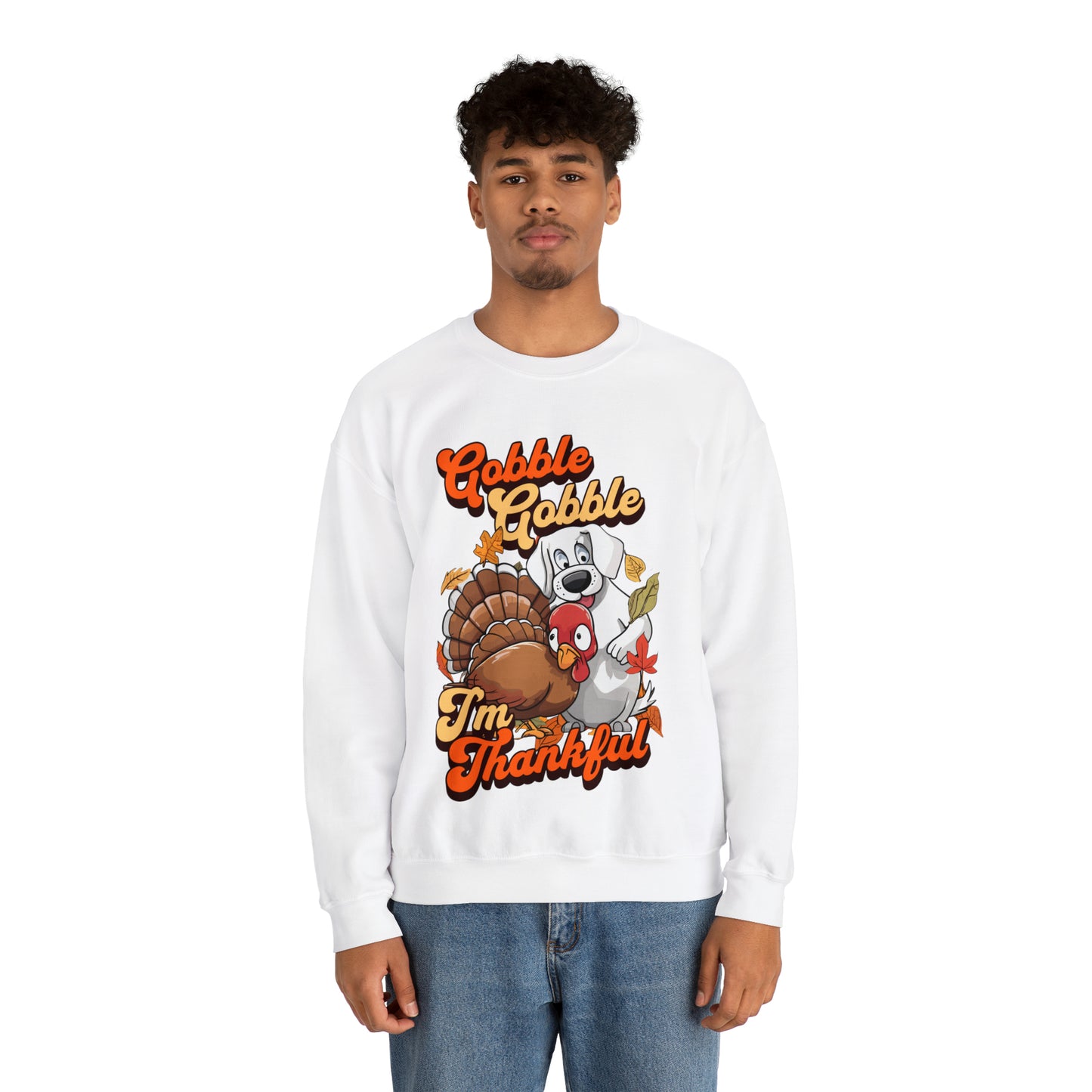 Gobble Gobble I'm Thankful Unisex Crewneck Sweatshirt