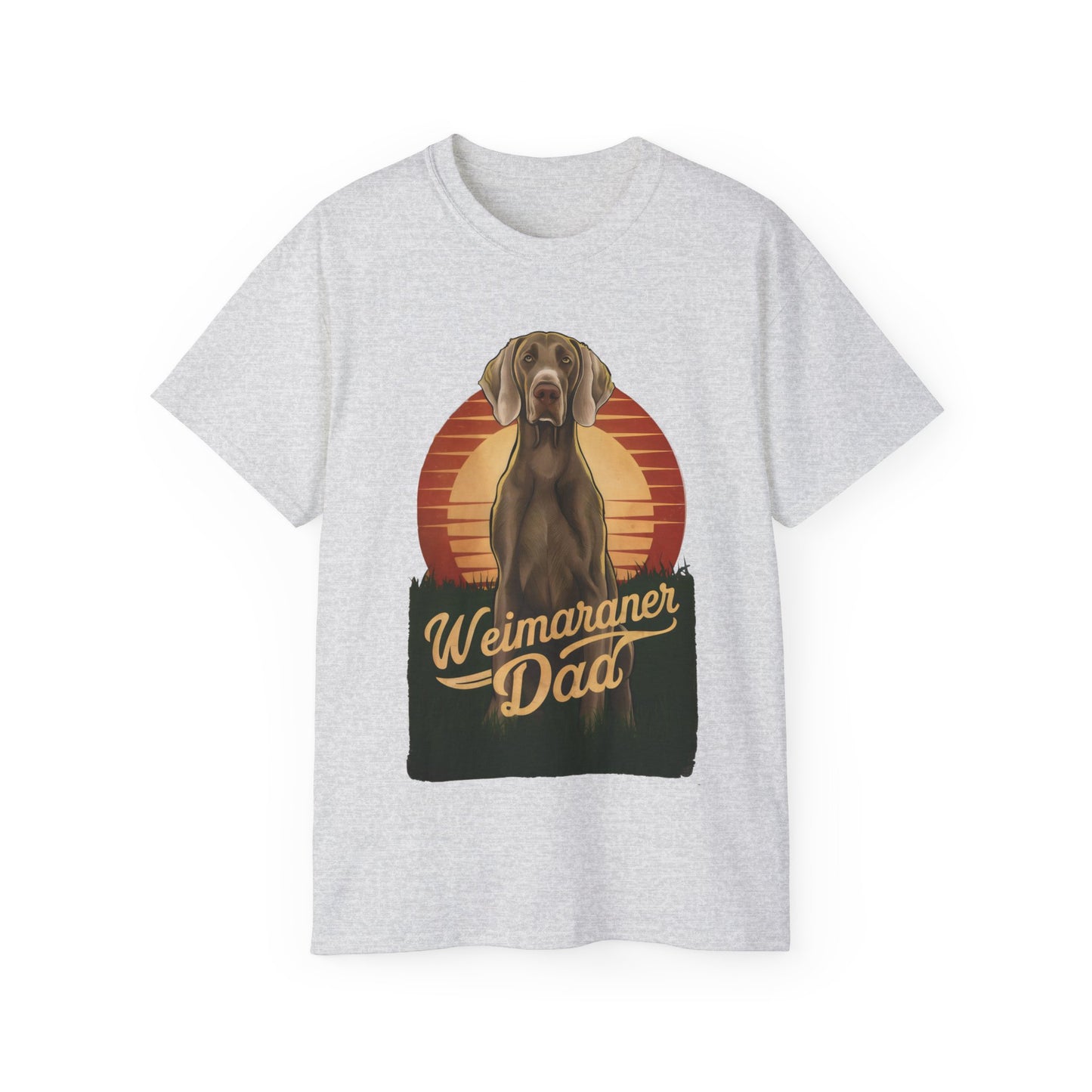 Cute Cartoon Weimaraner Dad Organic T-Shirt