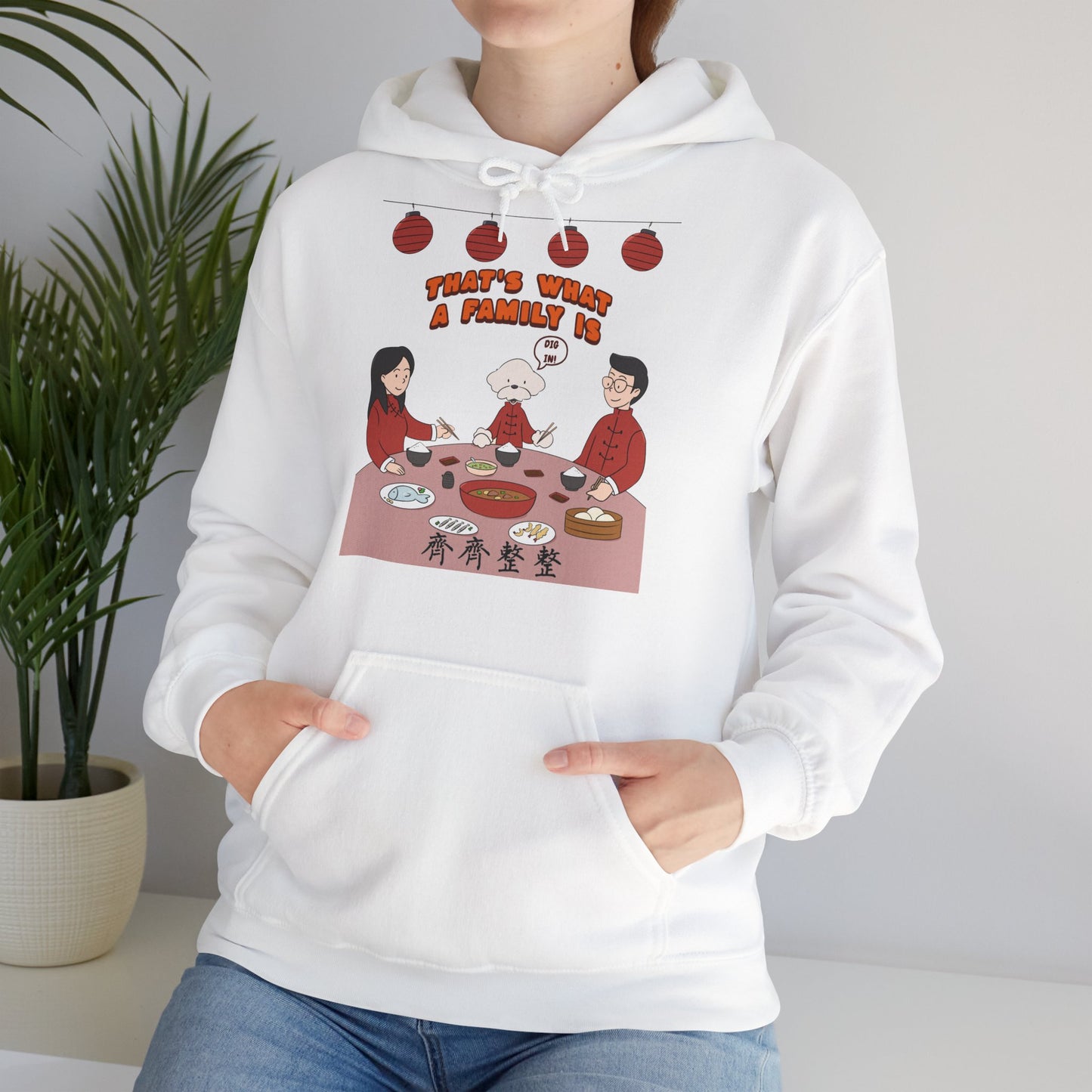 Cheeky Bichon Cute Dog Cartoon Chinese New Year Unisex Hooded Sweatshirt