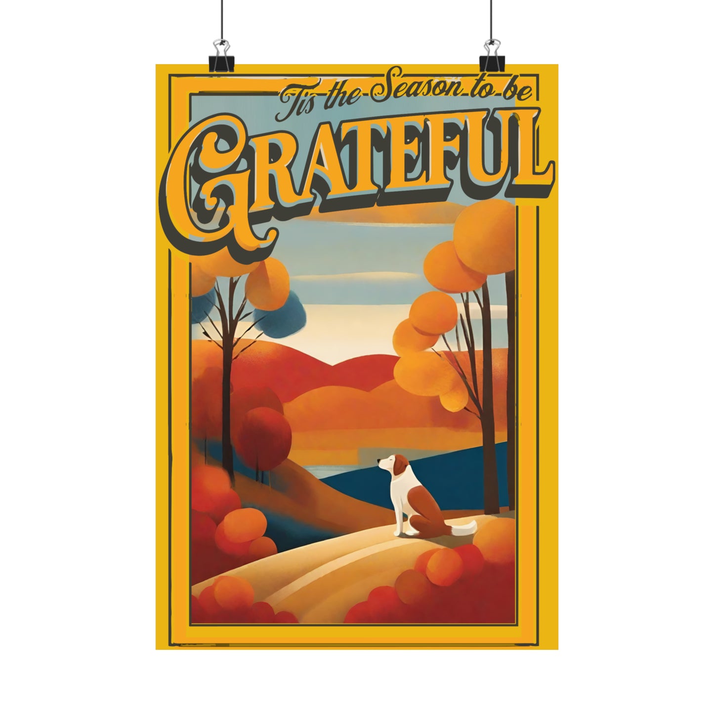 Tis the Season to be Grateful Thanksgiving Matte Vertical Posters