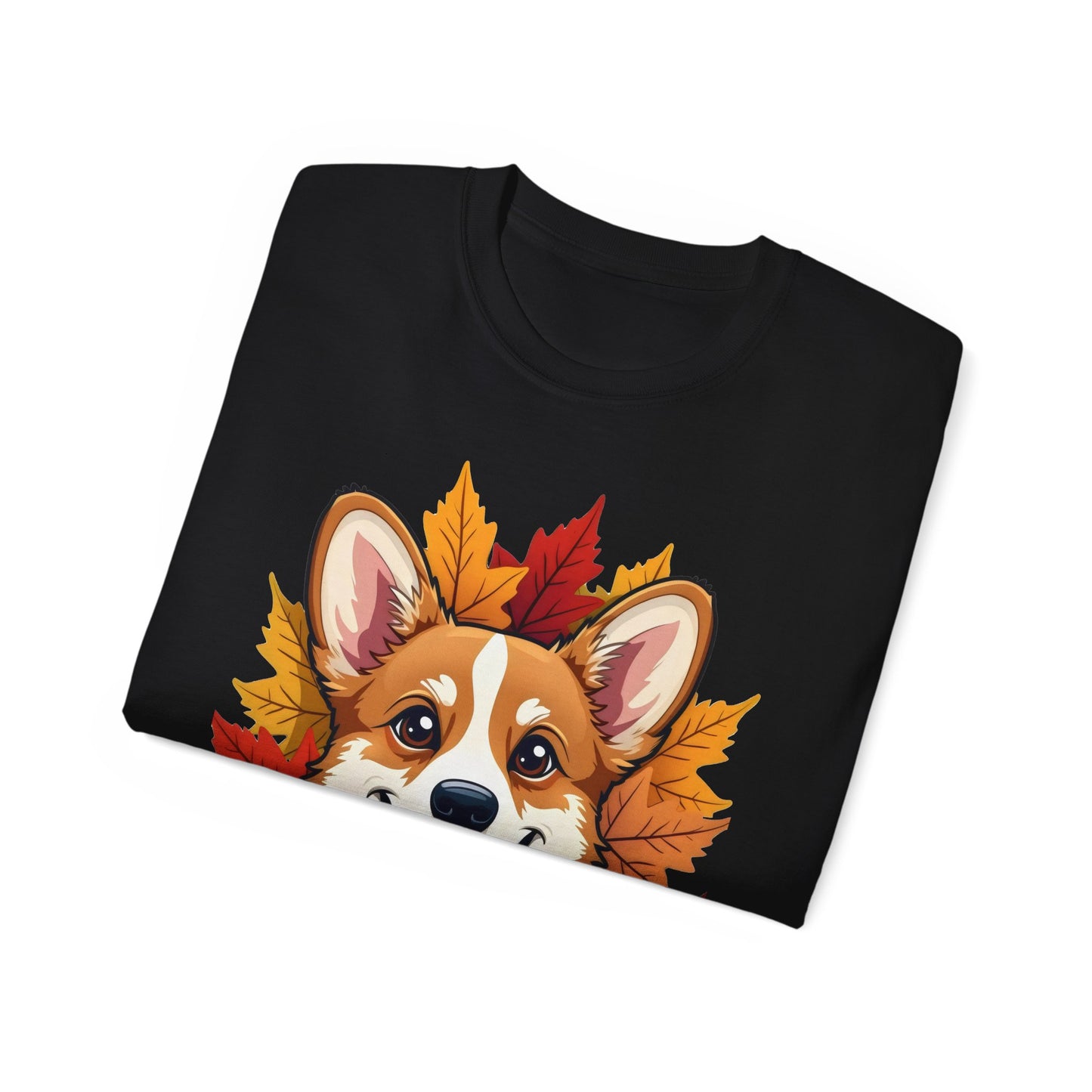 Cute Dog Cartoon Corgi Fall Tee