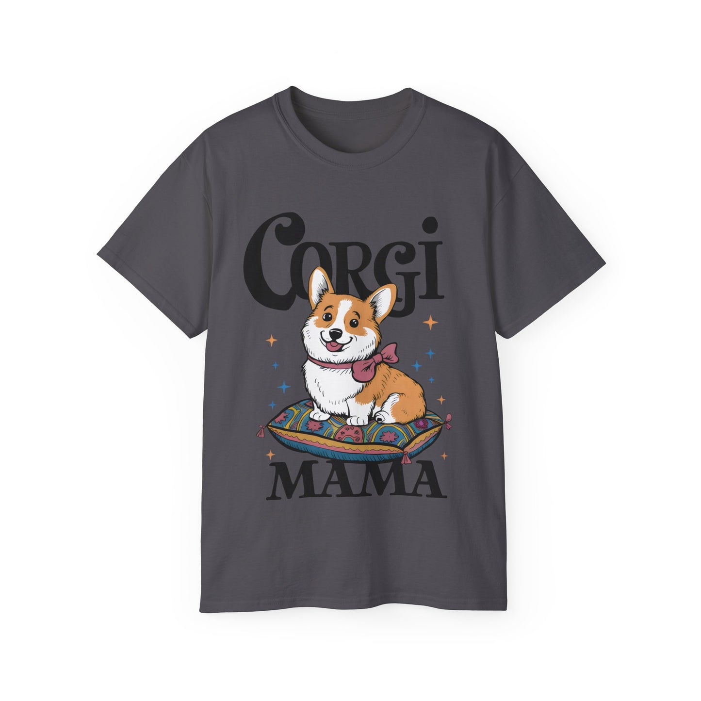 Cute Dog Cartoon Corgi Mama Organic T-Shirt