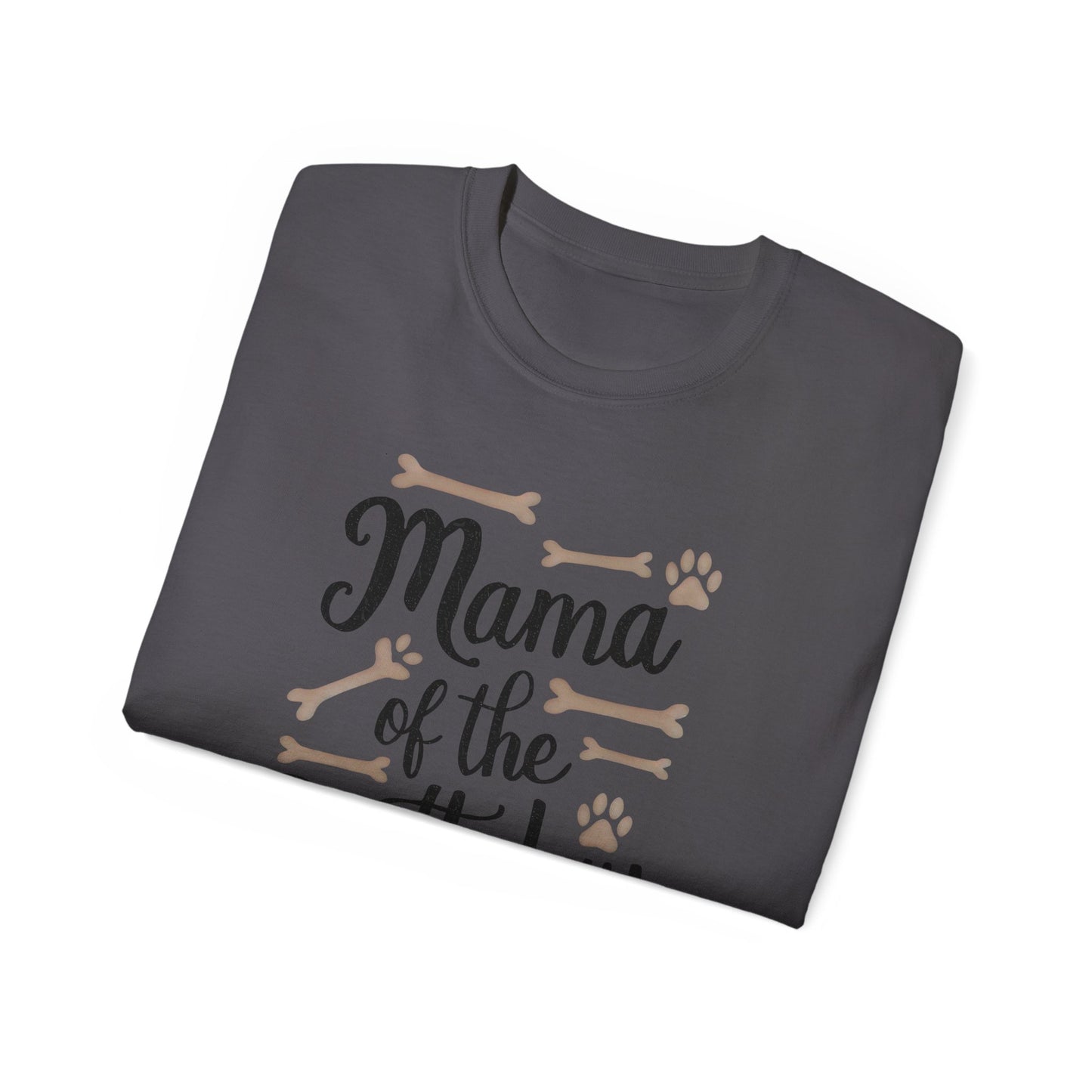 Cute Mama of the Birthday Girl Paw Print Organic T-Shirt