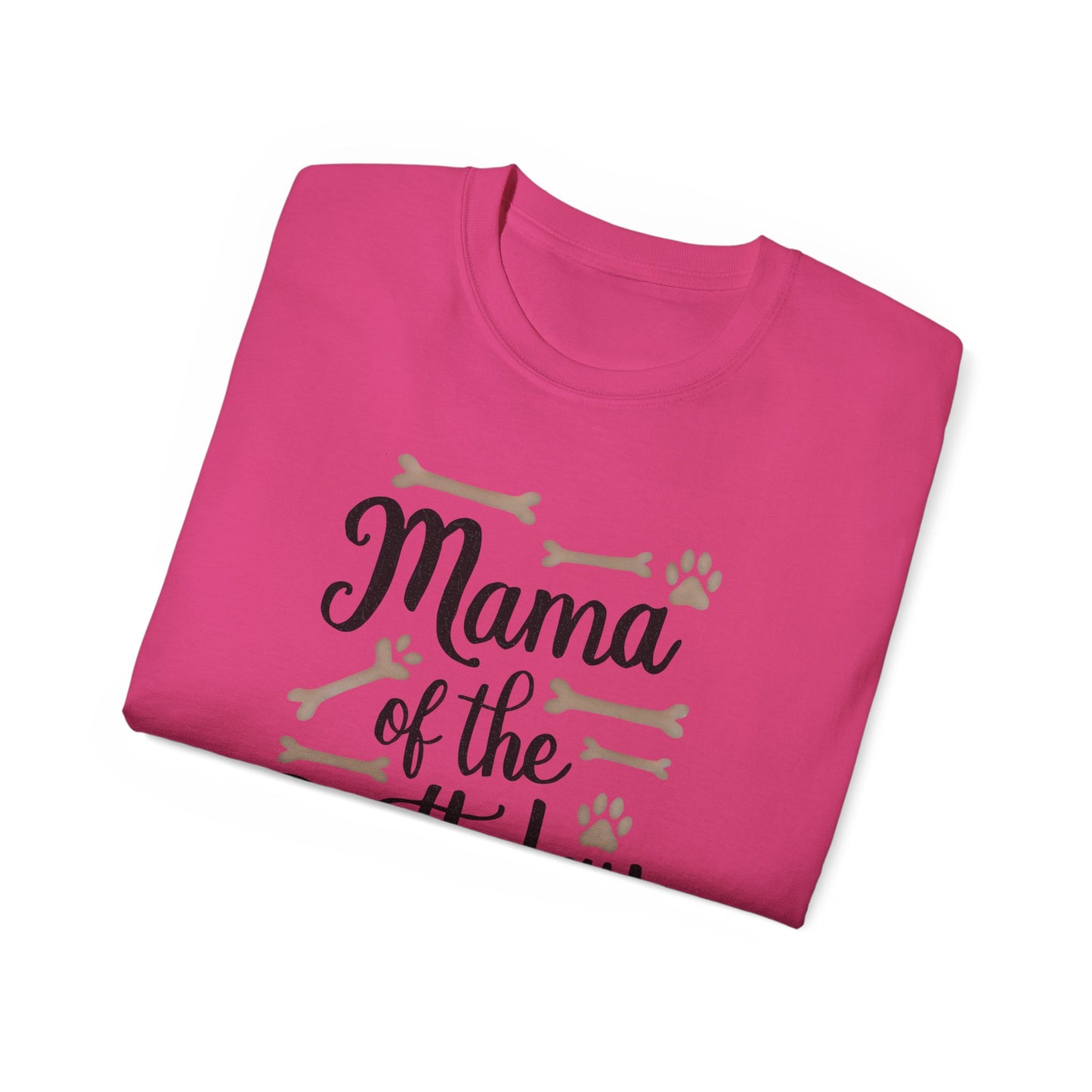 Cute Mama of the Birthday Girl Paw Print Organic T-Shirt