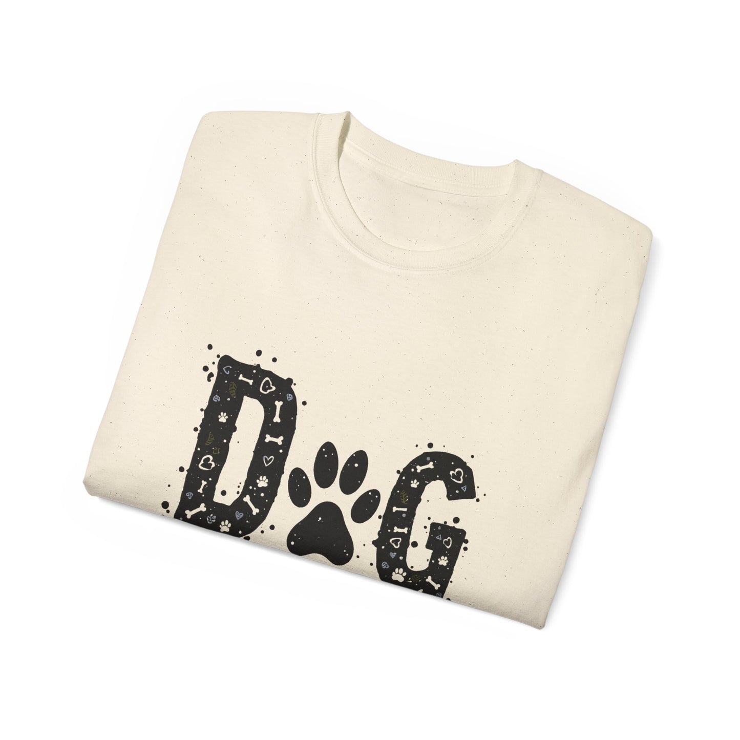 Cute Dog Dad Paw Print Unisex Organic T-Shirt