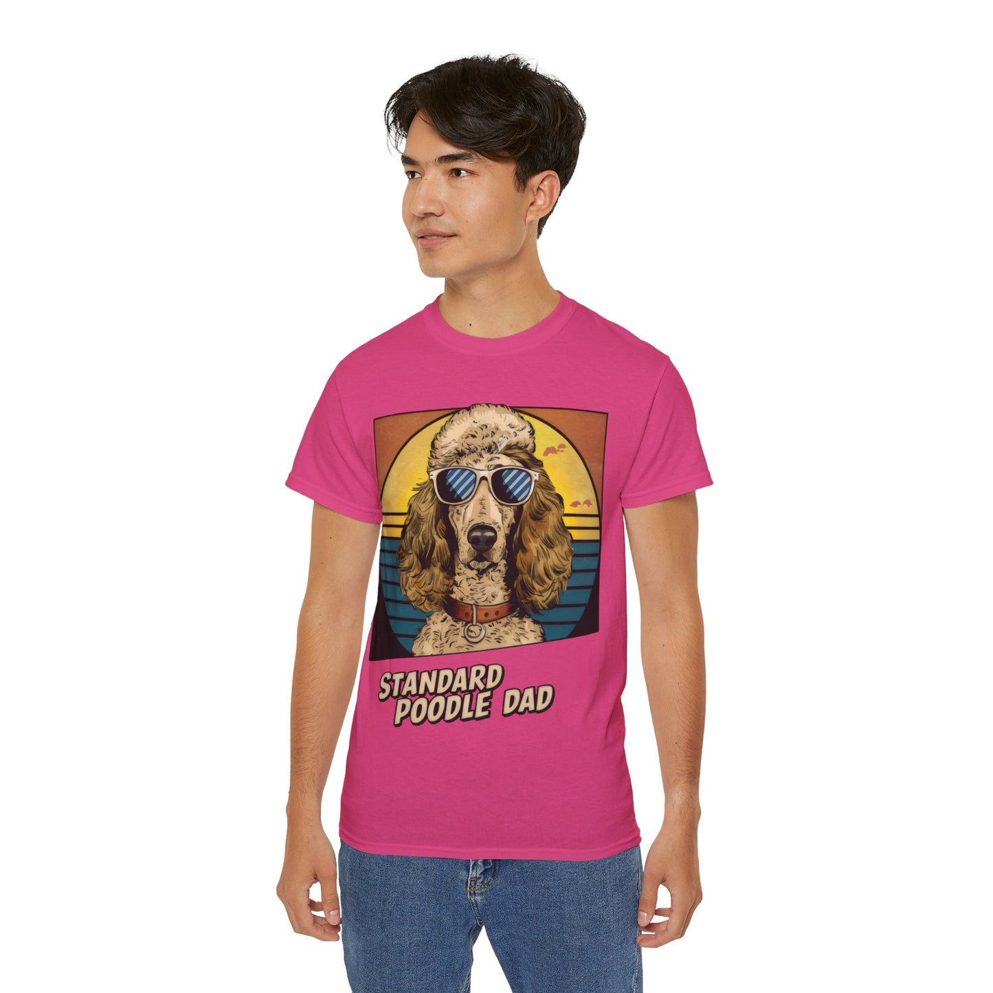 Cute Cartoon Standard Poodle Dad Organic T-Shirt