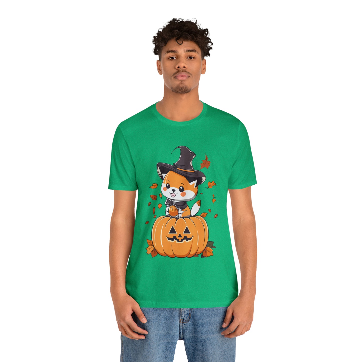 Cute Shiba Pumpkin Unisex Jersey Short Sleeve Tee