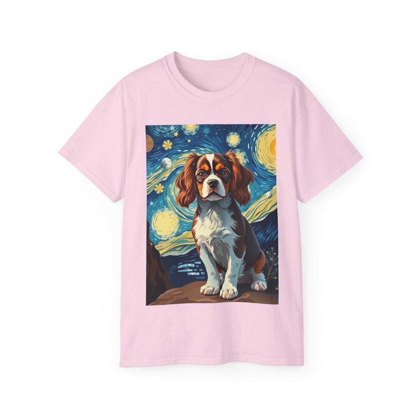 Starry Night Cavalier King Charles Spaniel Organic Tee