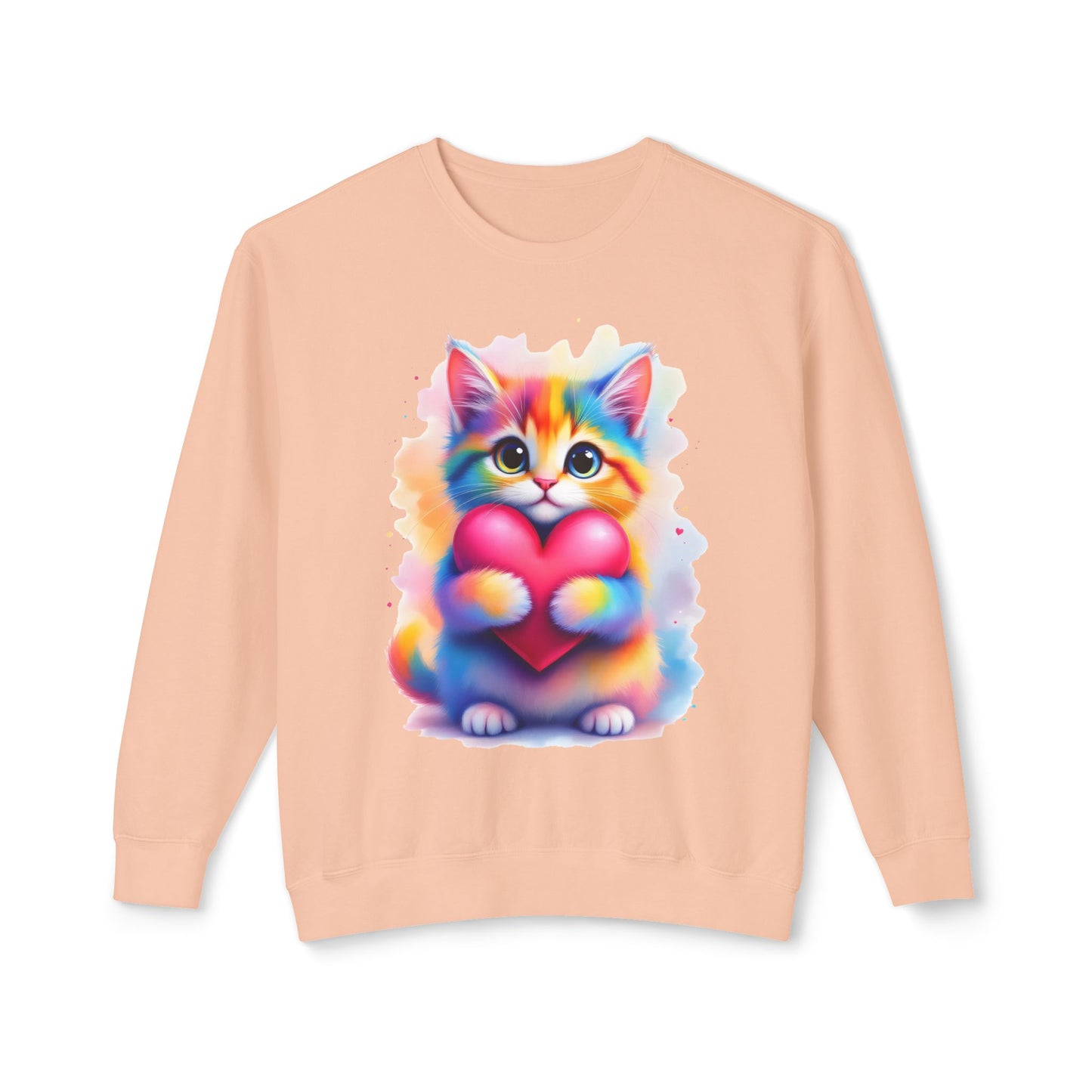 Rainbow Cat Heart Sweatshirt