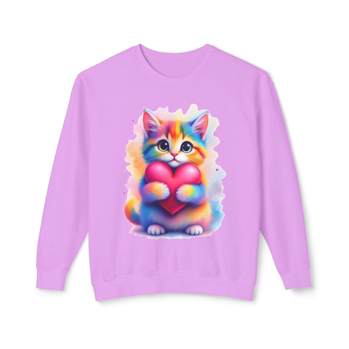 Rainbow Cat Heart Sweatshirt