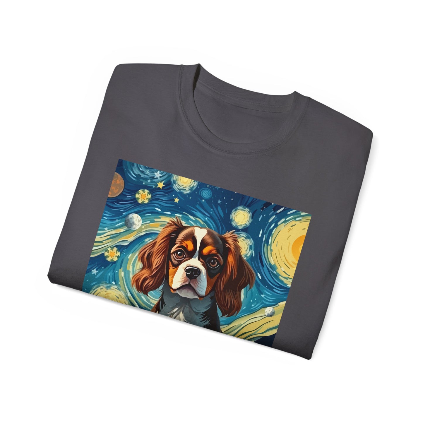 Starry Night Cavalier King Charles Spaniel Organic Tee