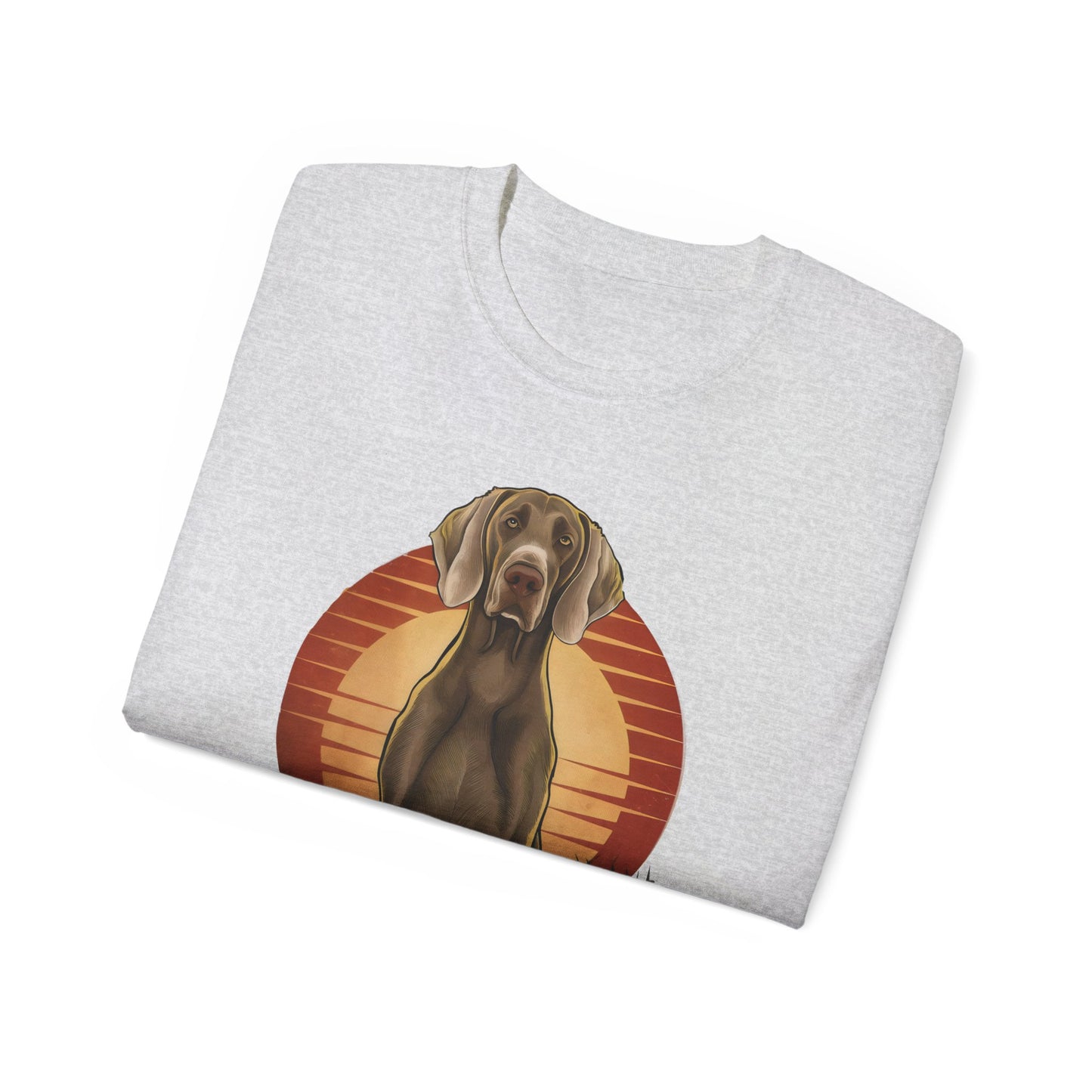 Cute Cartoon Weimaraner Dad Organic T-Shirt