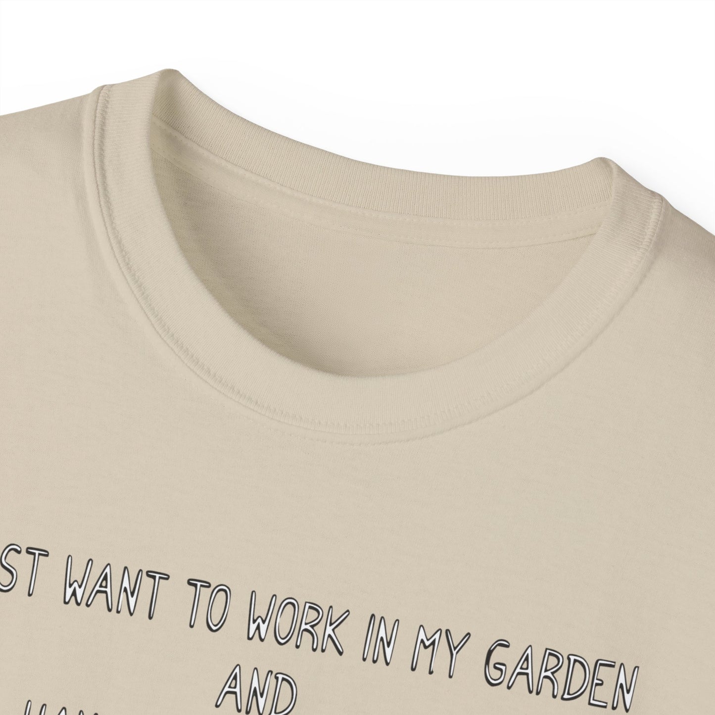 Cute Dog Lover Gardener Meme Unisex Organic T-Shirt