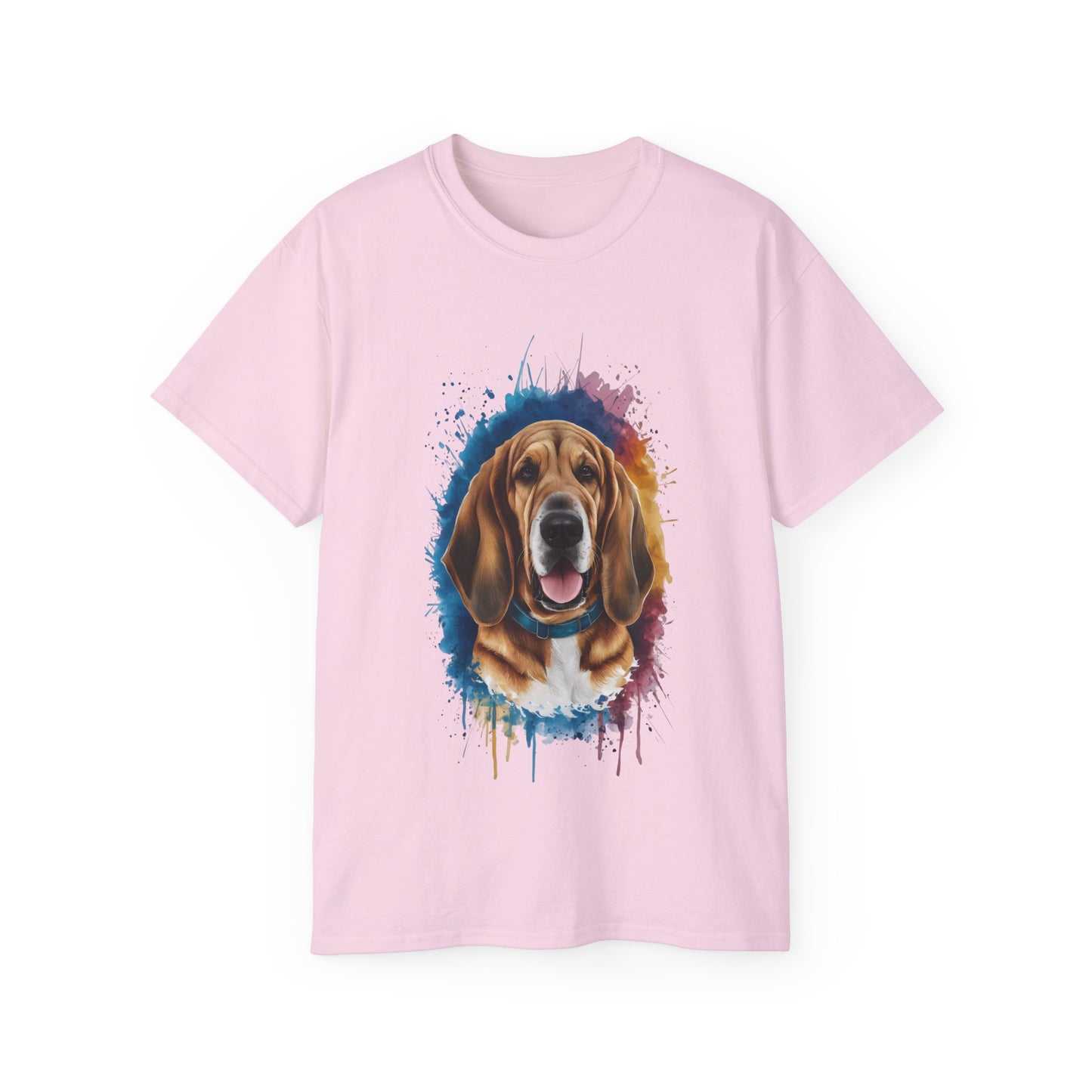 Cute Watercolour Bloodhound Dog Lover Organic T-Shirt