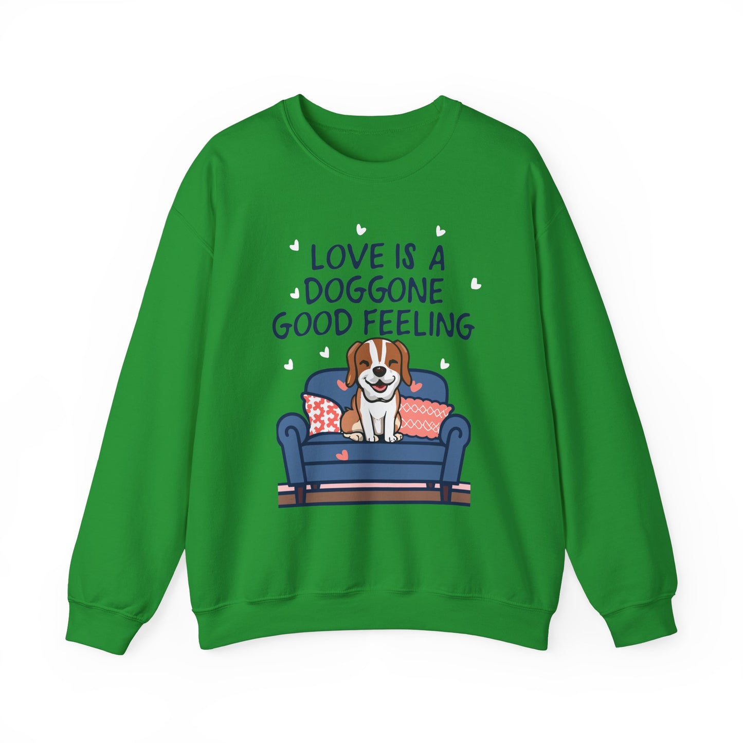 Cute Dog Cartoon Valentine's Day Meme Crewneck Sweatshirt