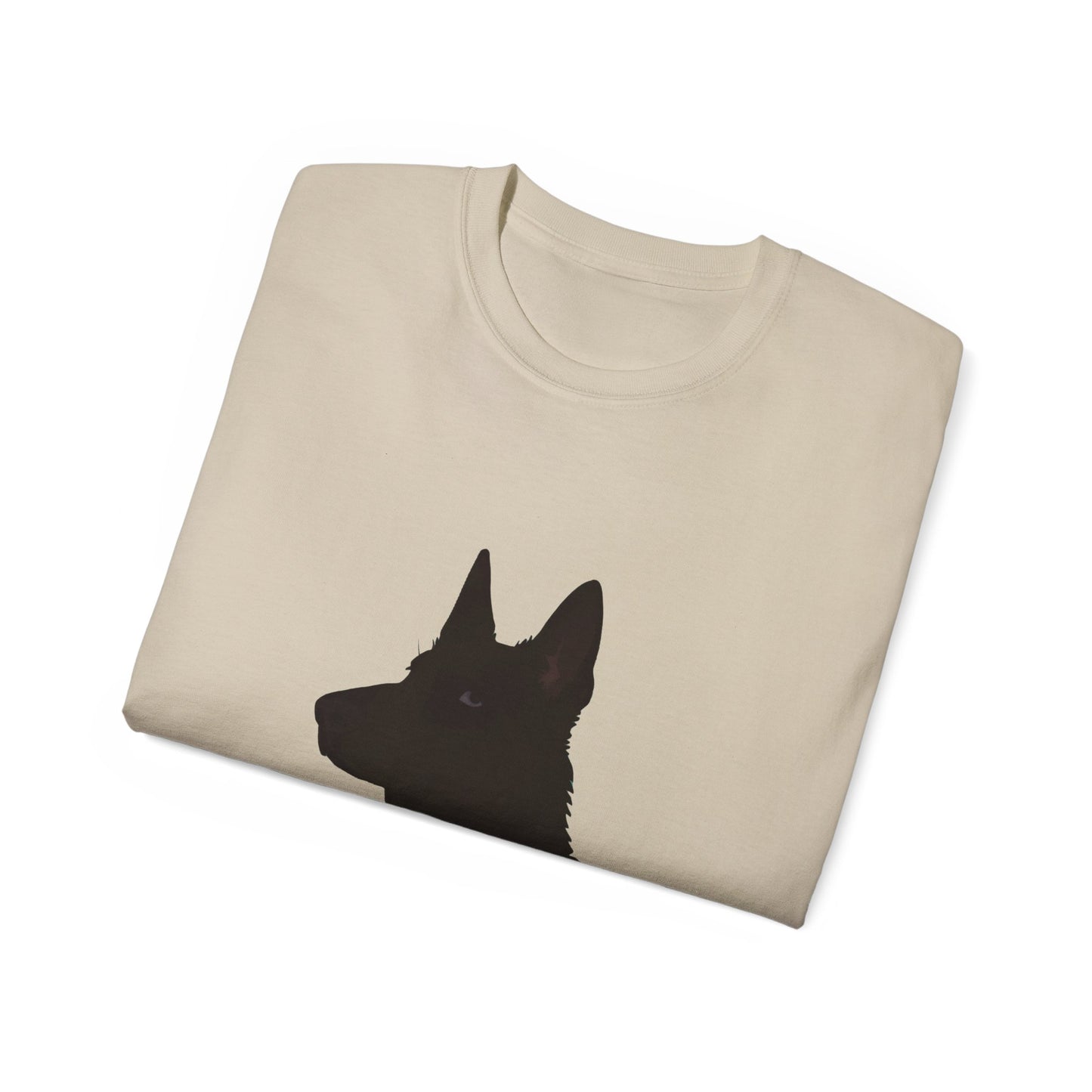 Cute Cartoon German Shepherd Dad Organic T-Shirt